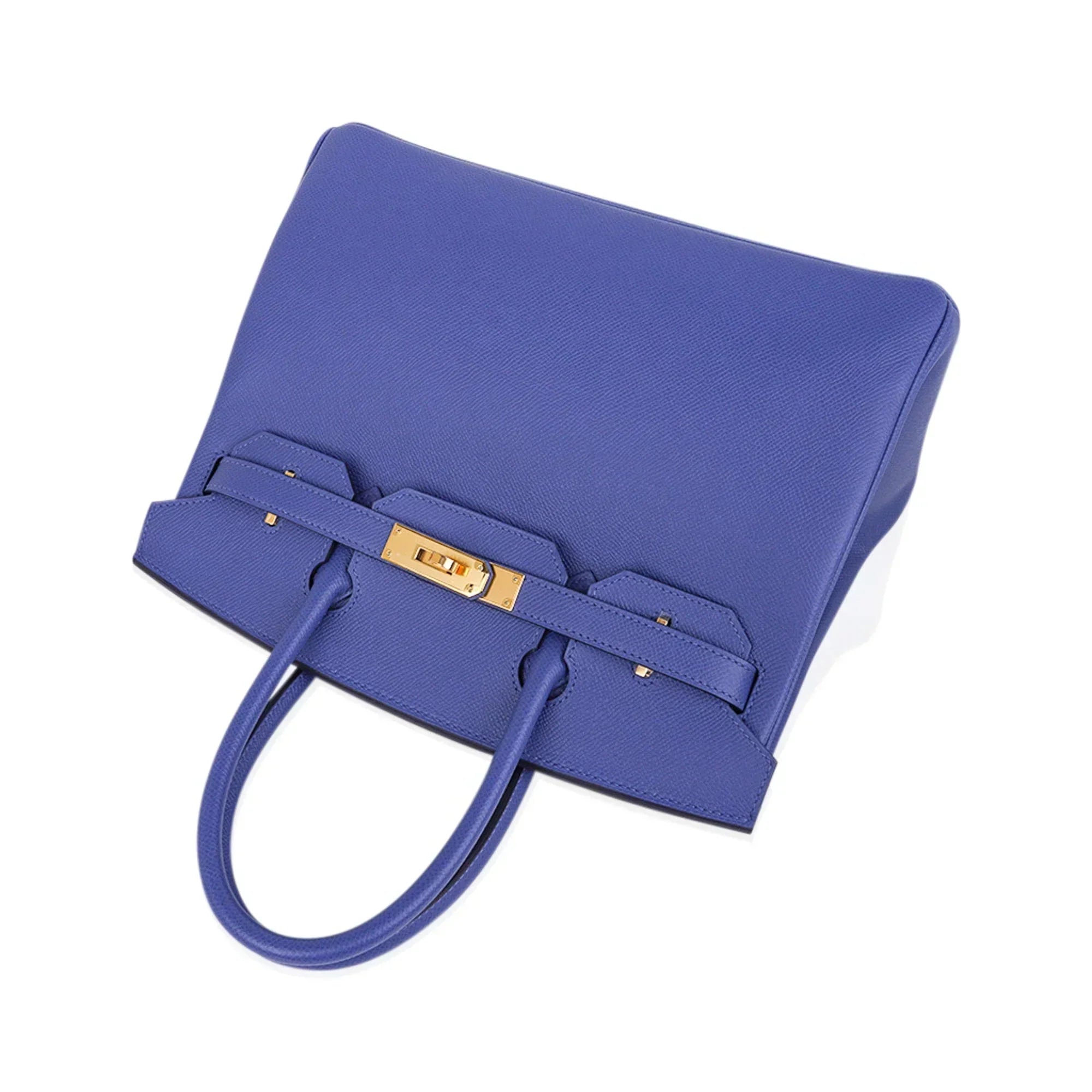 👜Birkin 30 Bag Blue Brighton Epsom Leather with Gold Hardware