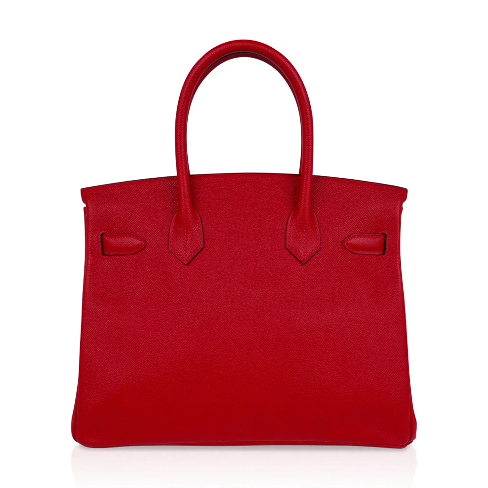 👜Birkin 30 Bag Rouge Casaque Epsom Leather with Palladium Hardware