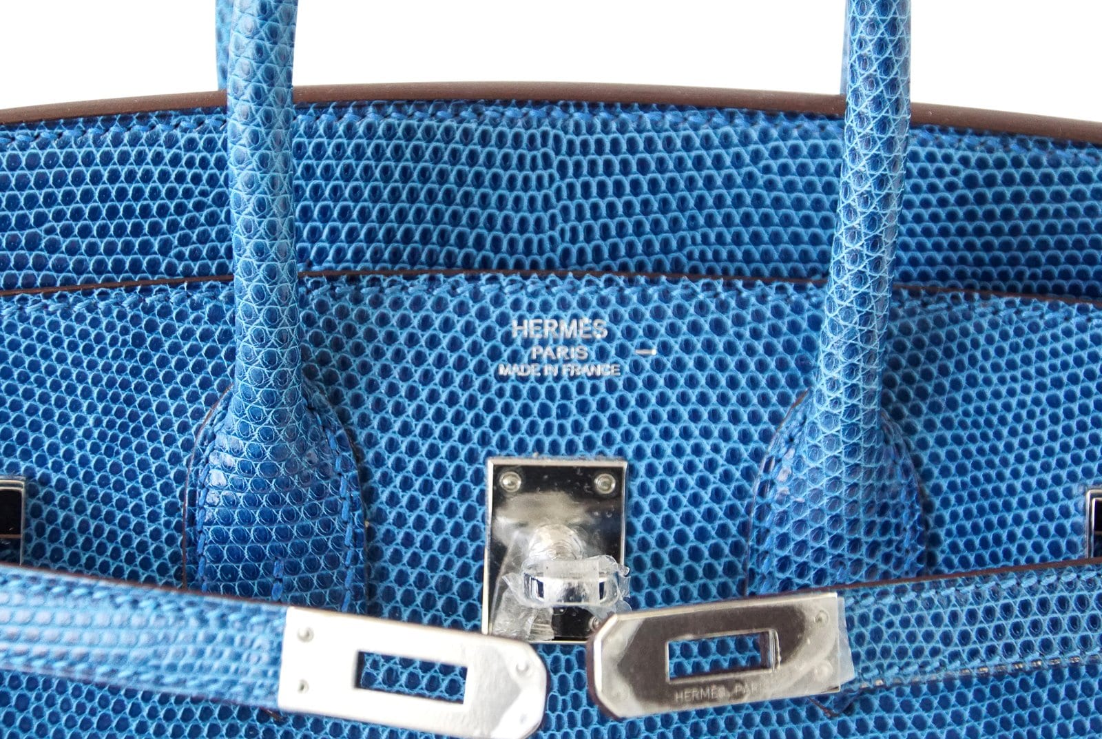 👜Birkin 25 Bag Mykonos Very Rare Lizard Palladium Hardware