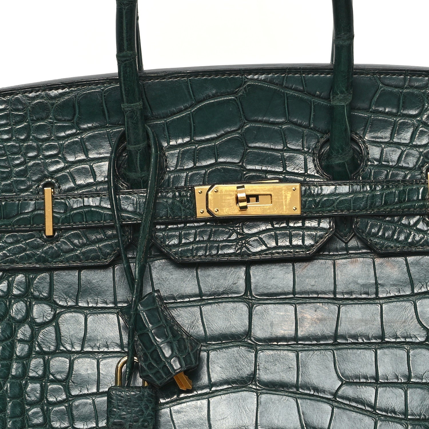 👜Birkin Vert Titien Matte Alligator Gold Hardware