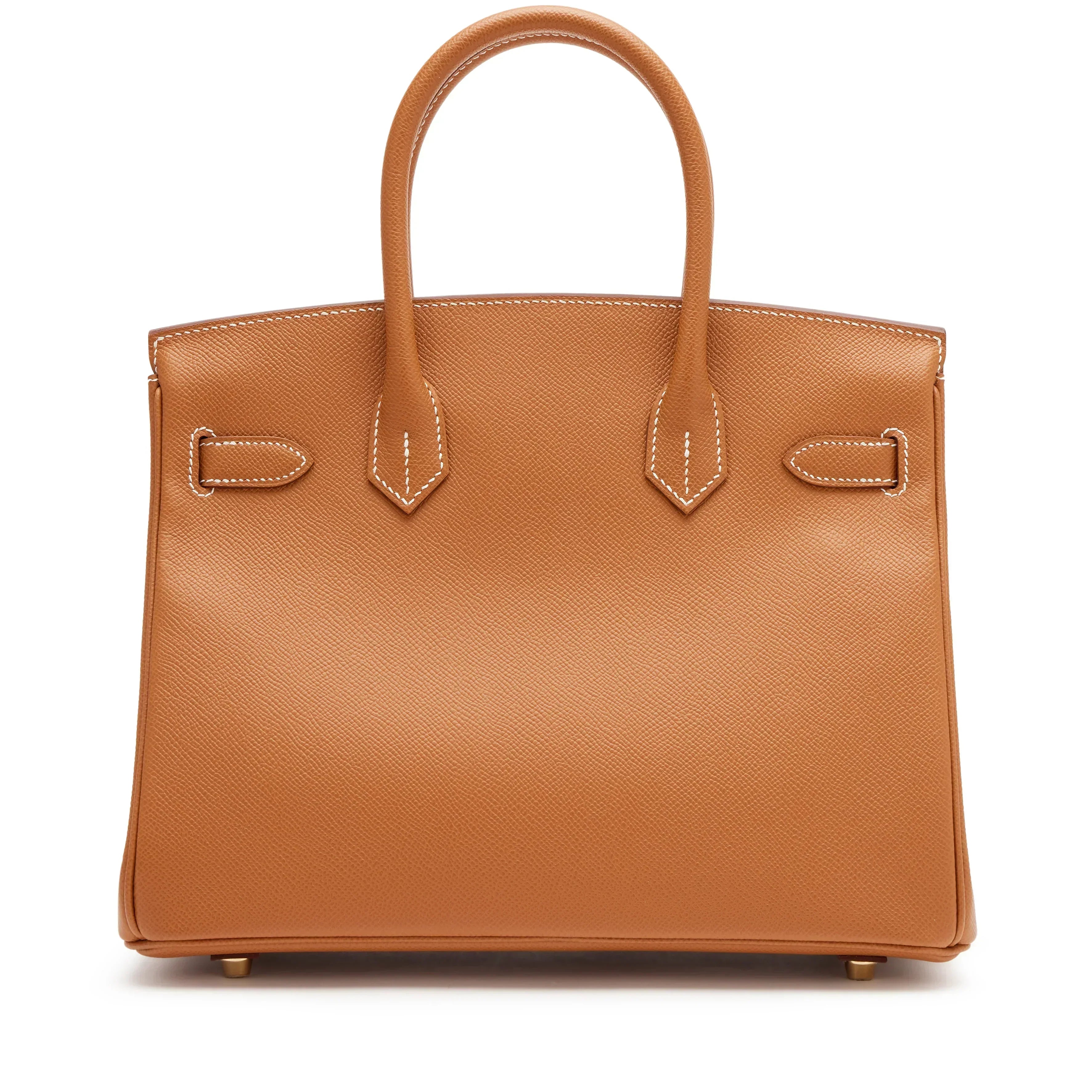 👜Birkin Sellier 25 Gold Epsom Leather Rolled Handles Gold Hardware Handbag