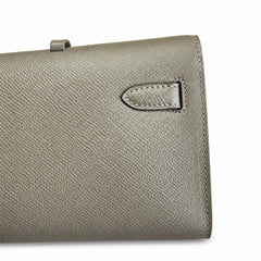 Kelly Cut 31 Clutch Epsom Leather Picture Pewter Gray