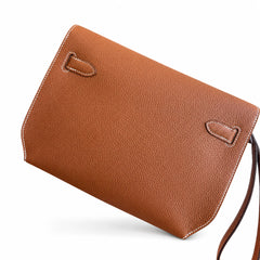 Kelly Depeches 25 clutch, Togo leather (with additional shoulder strap), can be worn cross-body, can be carried by hand or on the wrist, daily needs, seamless switch between business/leisure - central