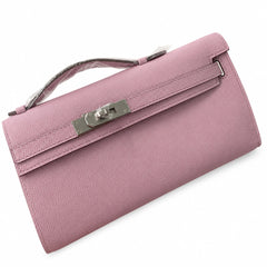 Kelly cut 31 handbag epsom mallow purple silver buckle ready stock