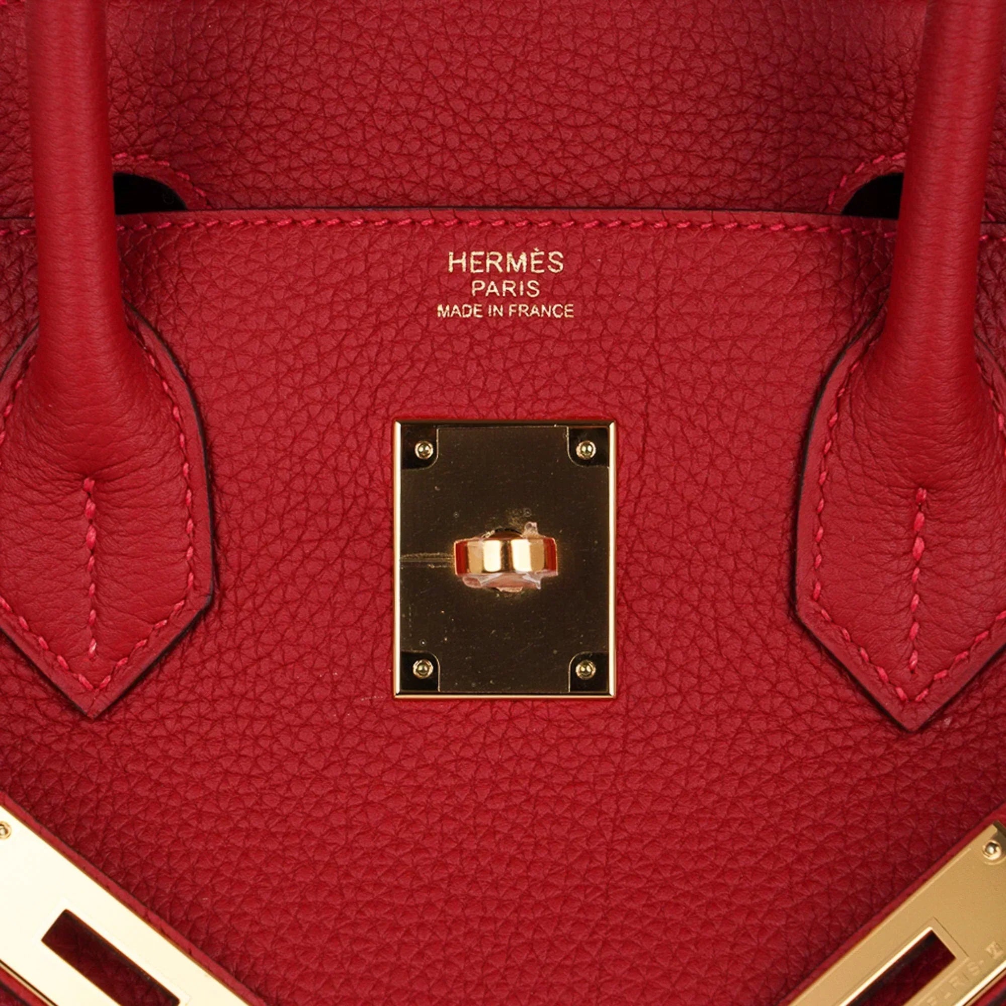 👜Birkin 30 Bag Lipstick Rouge Vif Togo Leather with Gold Hardware