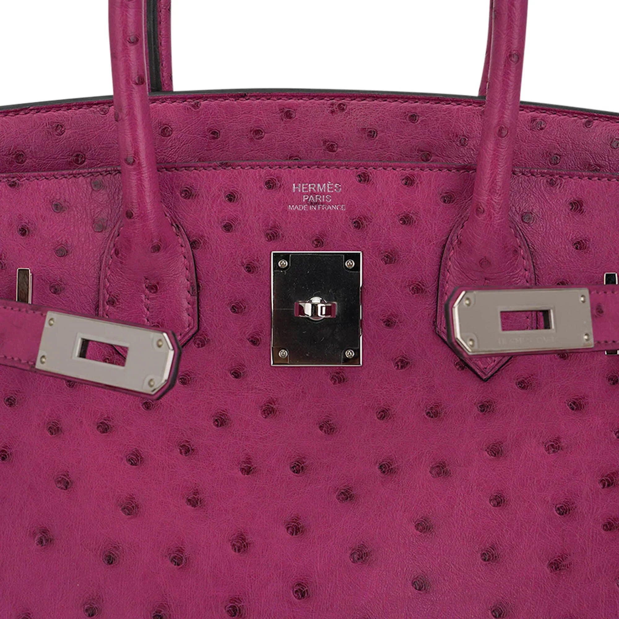 👜Birkin 30 Bag Rose Pourpre Ostrich with Palladium Hardware