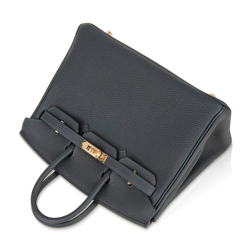 👜Birkin 25 Bag Vert Rousseau Togo Gold Hardware