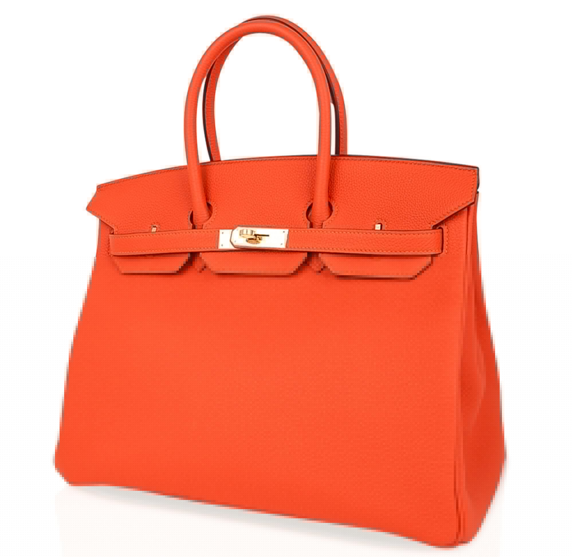 👜Birkin 35 Bag Feu Orange Togo Gold Hardware