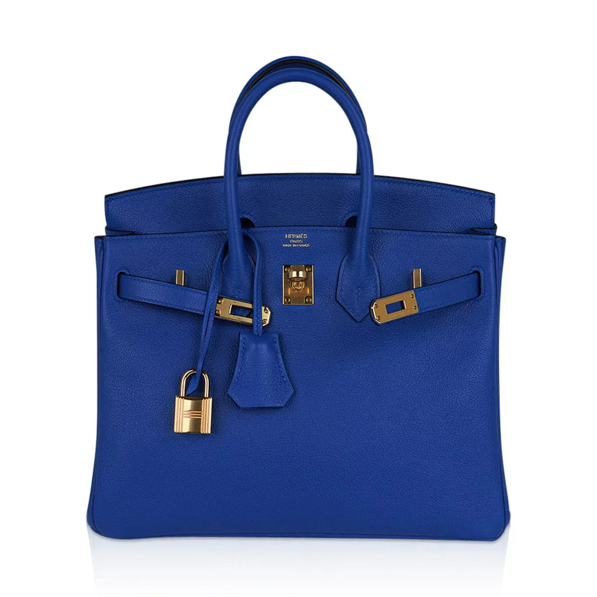 👜Birkin 25 Bag Blue Zellige Novillo Leather with Gold Hardware