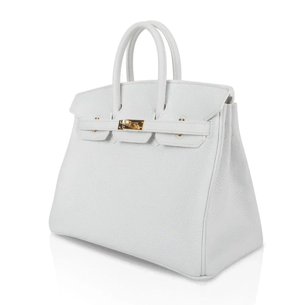👜Birkin 25 HSS Bag White Clemence Gold Hardware