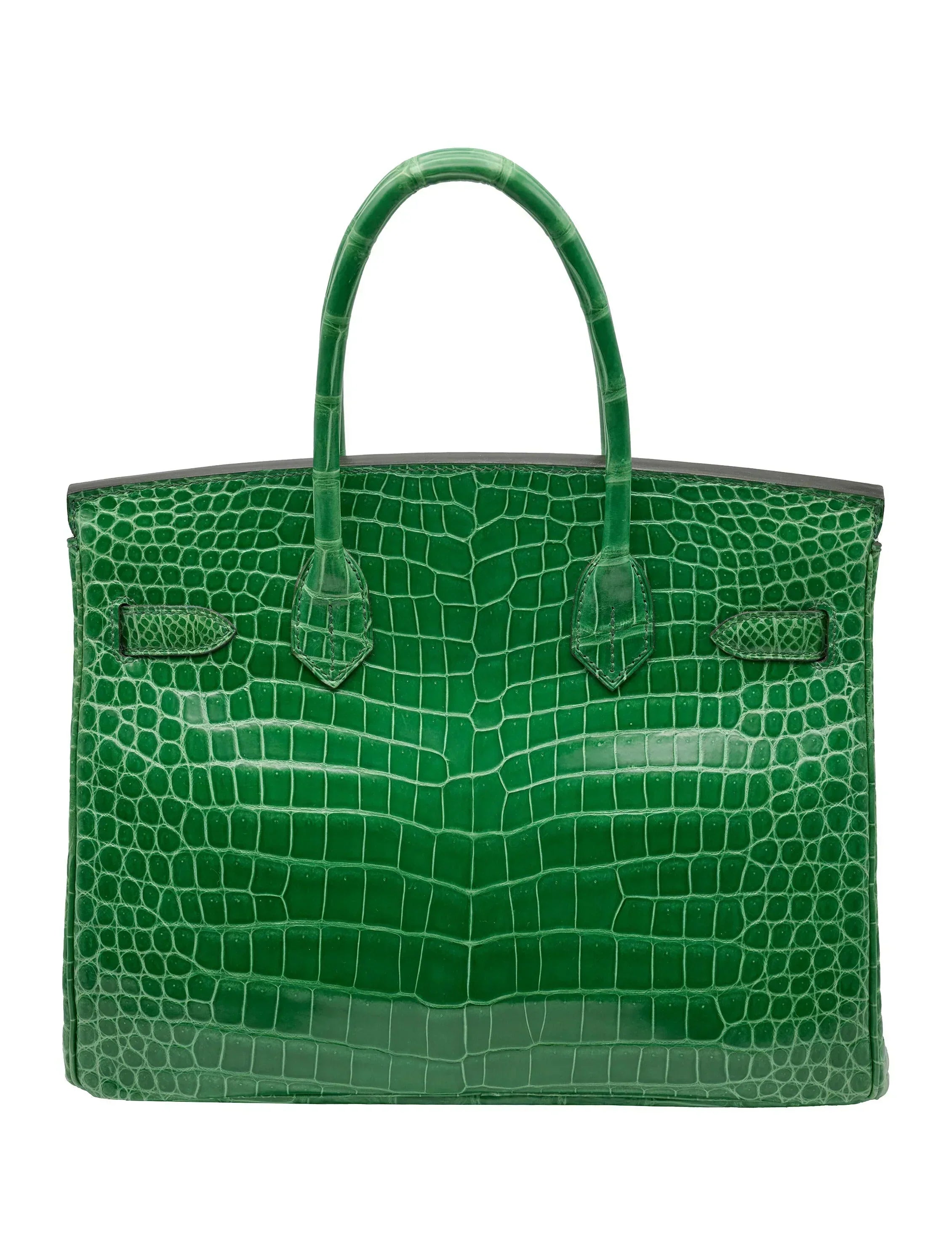 👜Birkin Emerald Shiny Niloticus Crocodile Gold Hardware