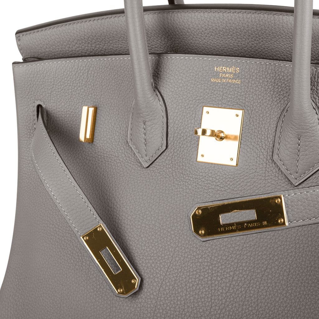 👜Birkin 35 Bag Gris Asphalte Togo Gold Hardware