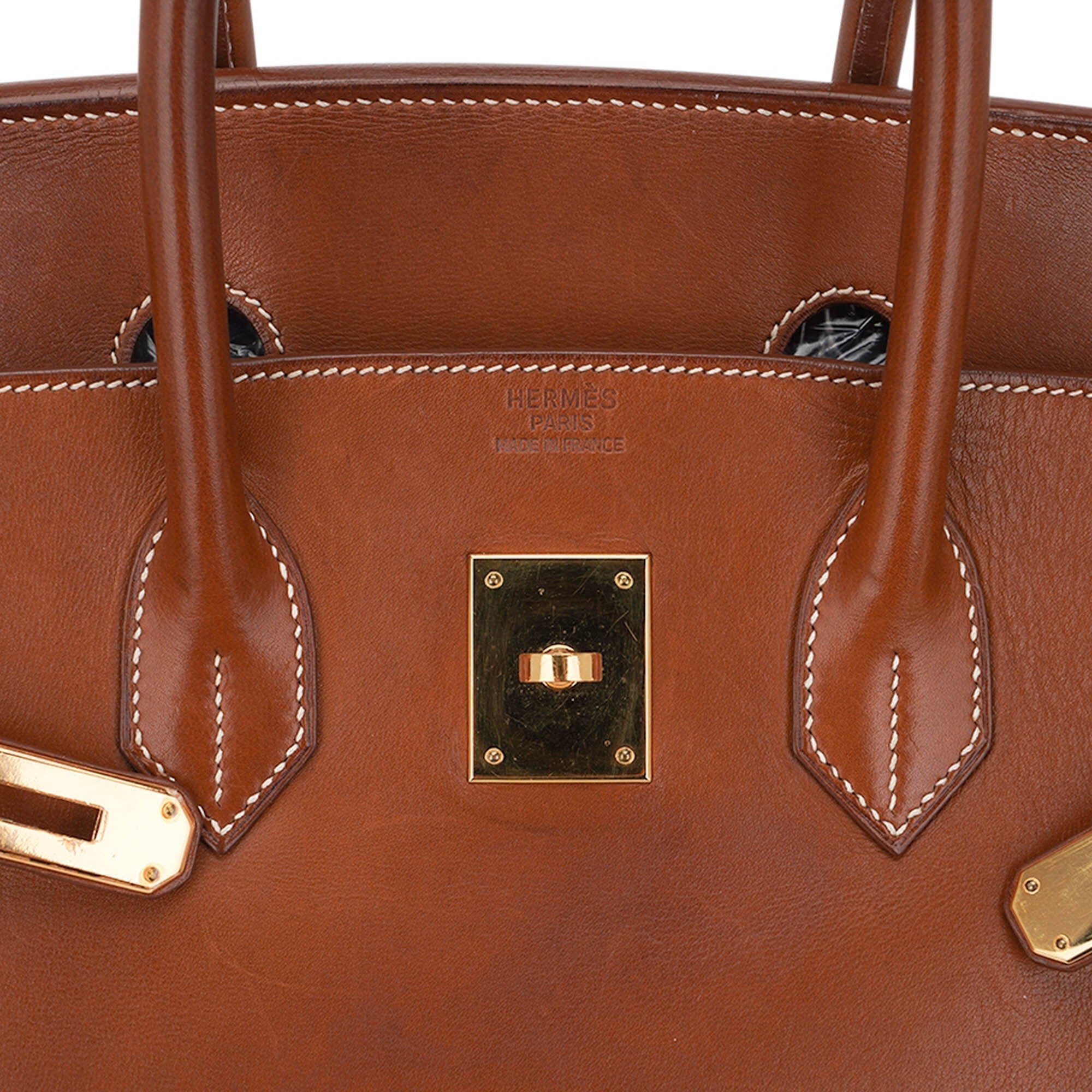 👜Vintage Limited Edition Birkin 35 Bag Fauve Barenia Leather with Gold Hardware