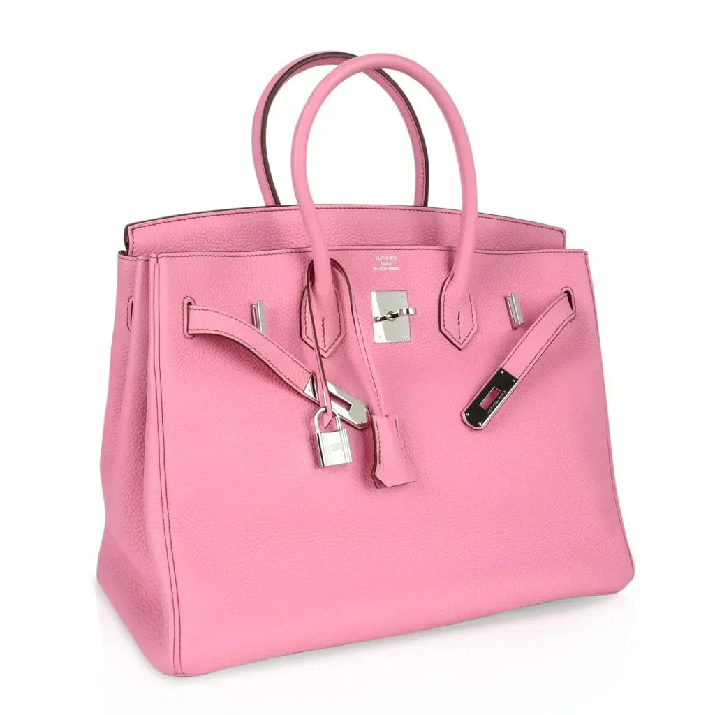 👜Birkin 35 Bag rare 5P Pink Togo Palladium Hardware