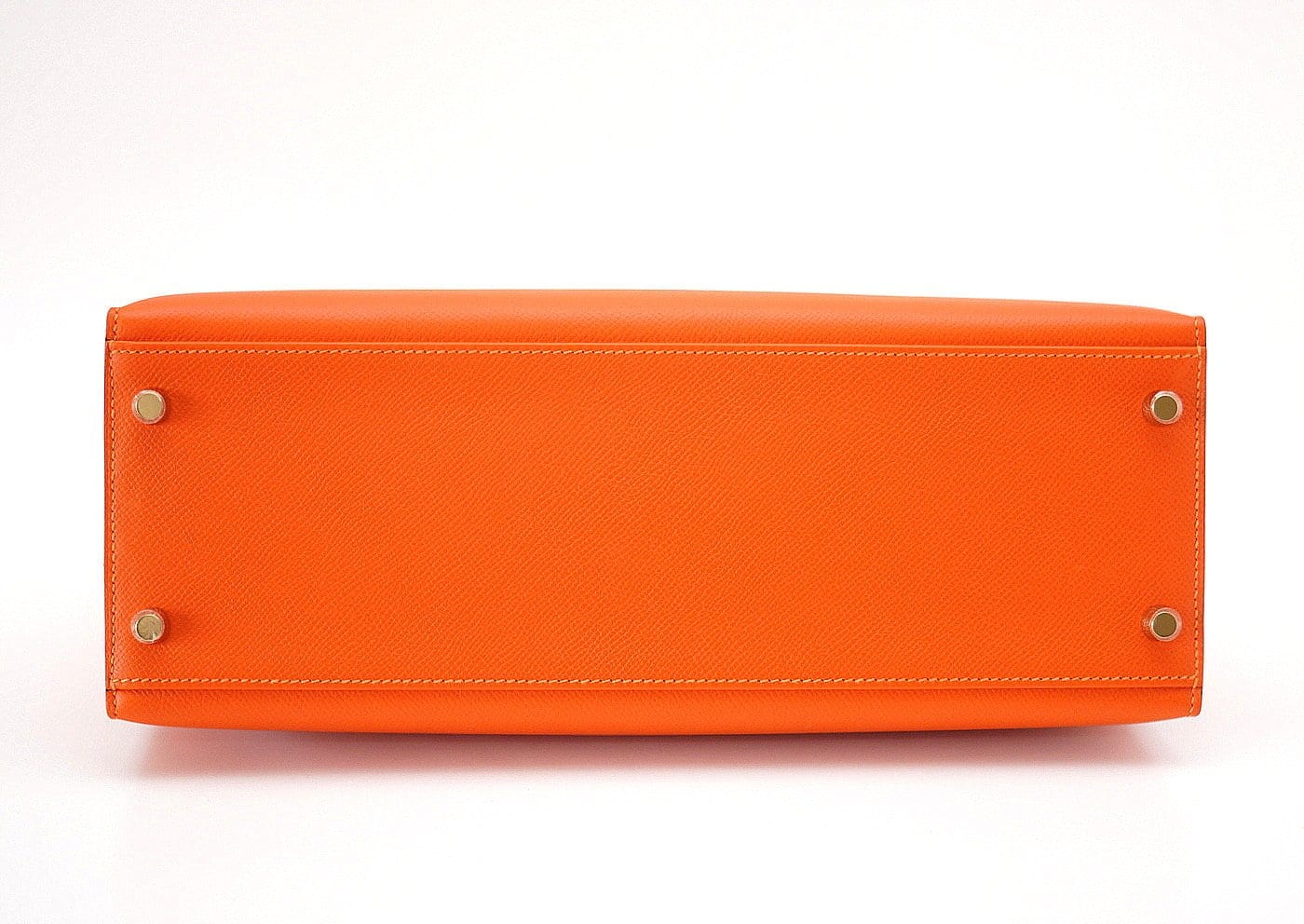 👜Kelly 32 Bag Sellier Feu Lush Orange Epsom Gold Hardware