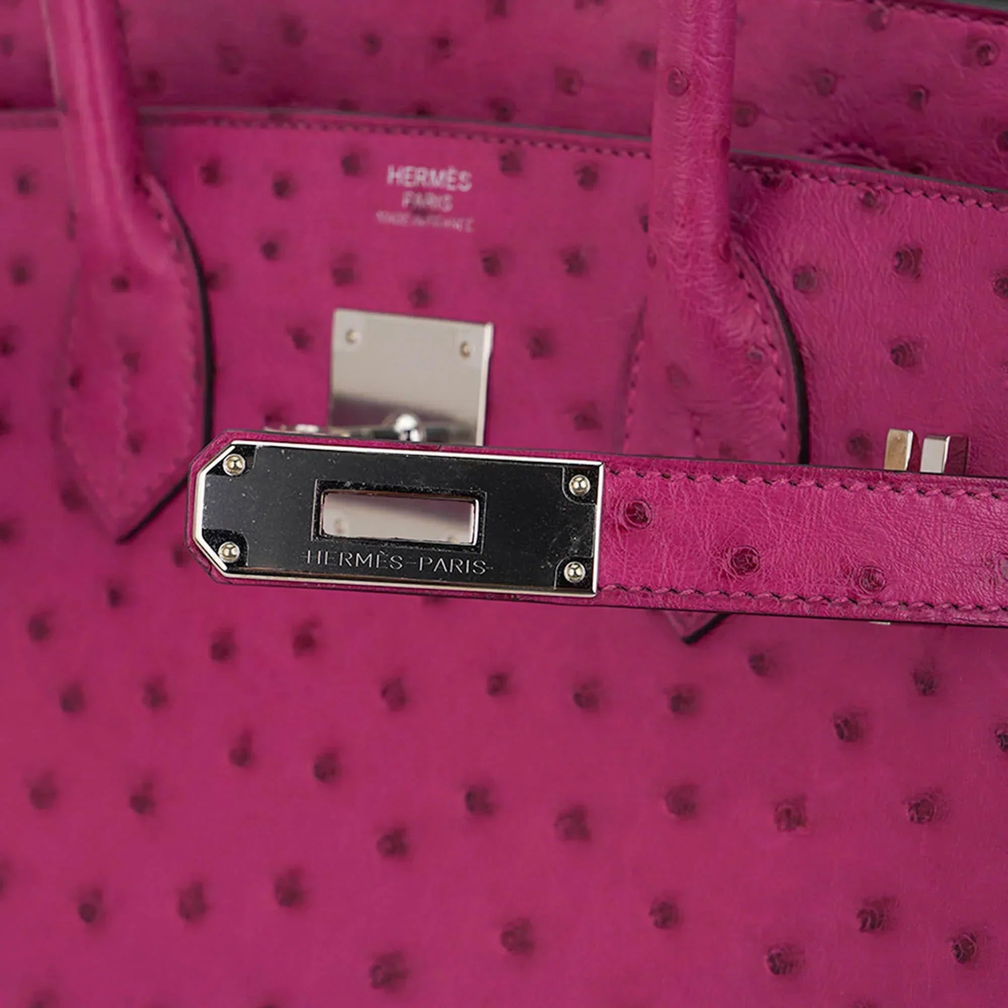 👜Birkin 30 Bag Rose Pourpre Ostrich with Palladium Hardware