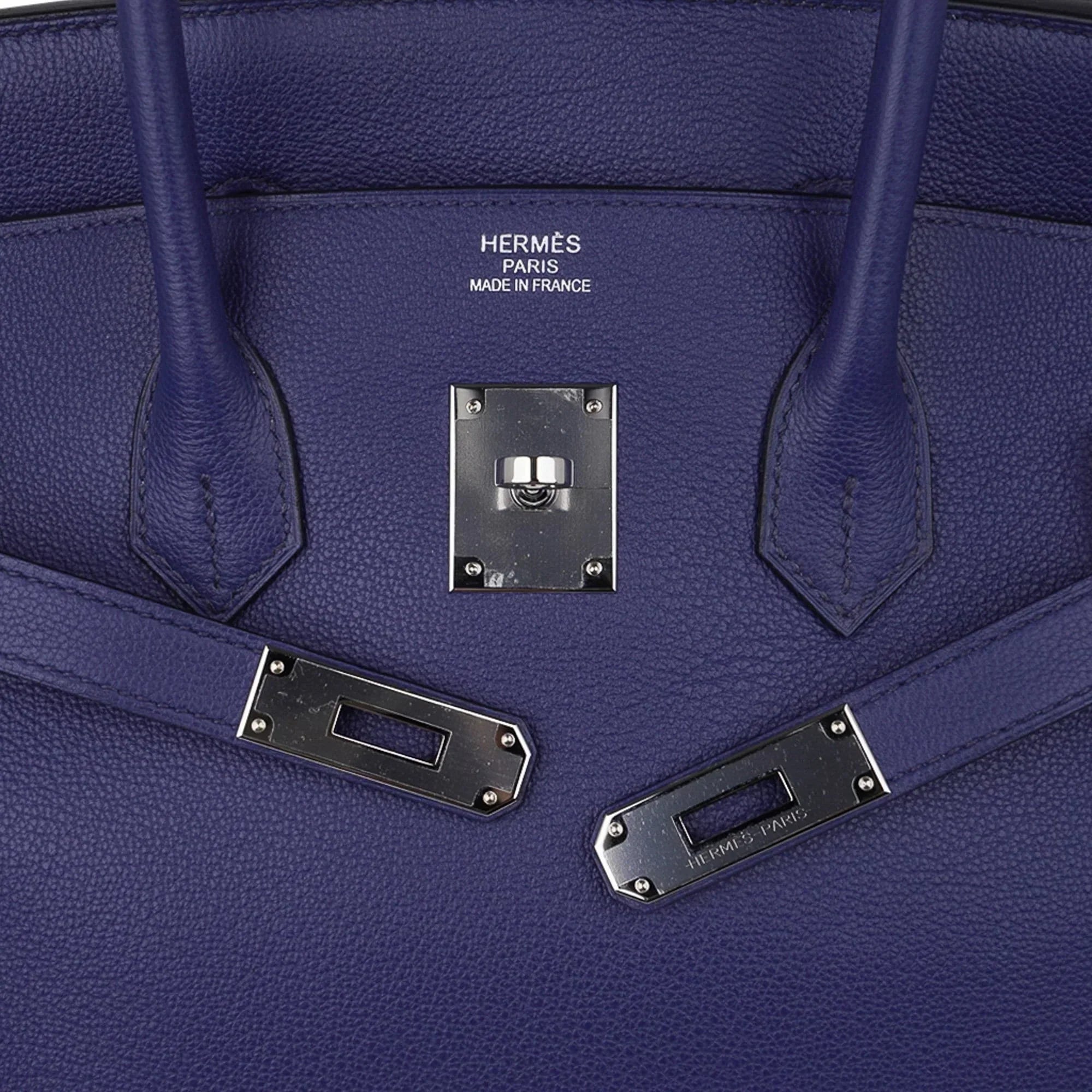 👜Limited Edition Birkin 35 Bag Blue Sapphire Taurillon Novillo Leather & Toile Sea Surf & Fun