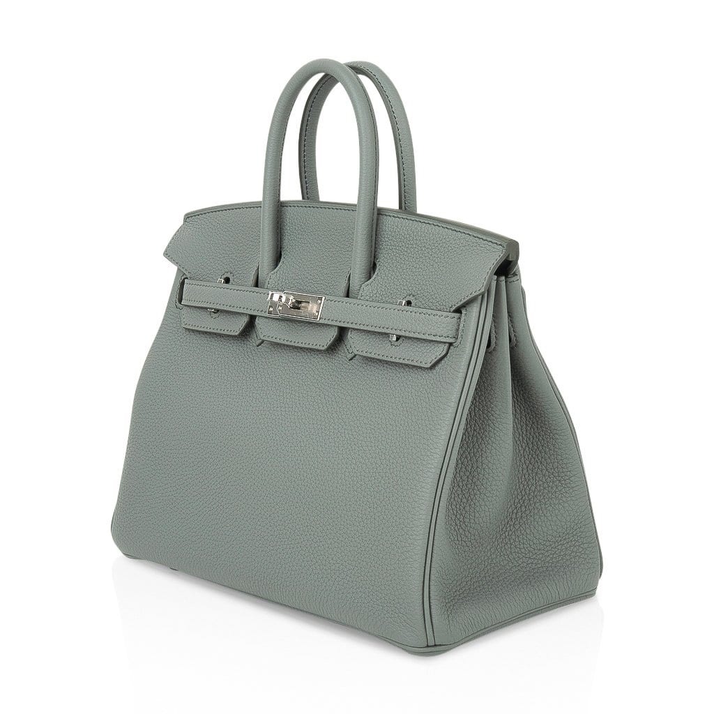 👜Birkin 25 Bag Vert Amande Togo Palladium Hardware