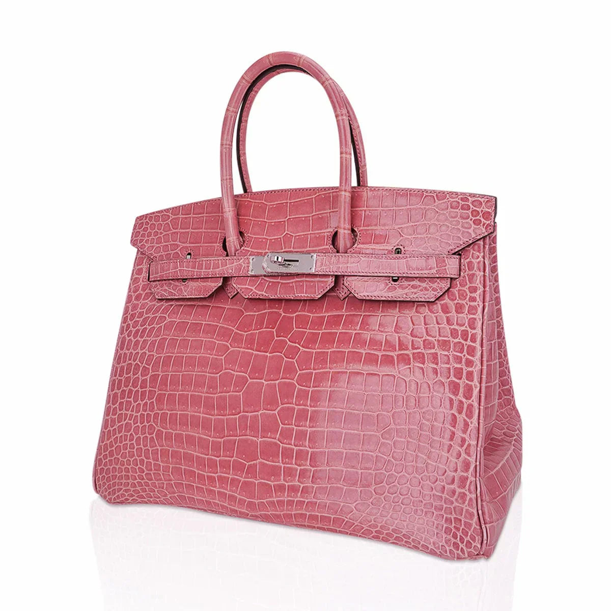 👜Birkin 35 Rose Indien Porosus Crocodile Bag – Rare Retired Color