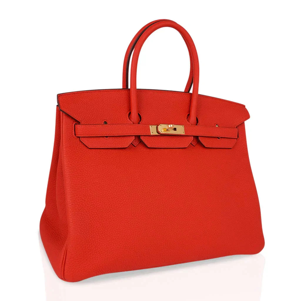 👜Birkin 35 Bag Capucine Togo Leather with Gold Hardware
