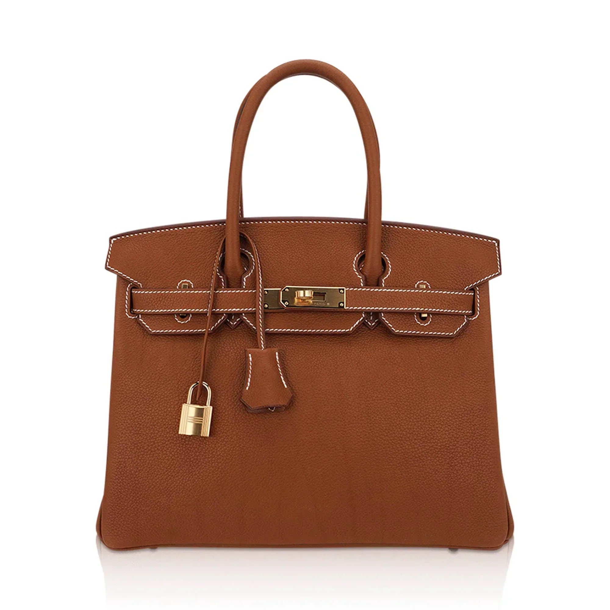 👜Birkin 30 Bag Barenia Faubourg Leather with Gold Hardware
