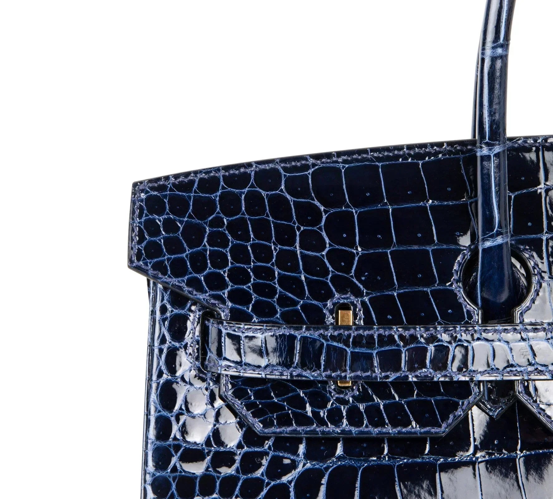 👜Birkin 35 Bag Blue Sapphire Porosus Crocodile Gold Hardware New