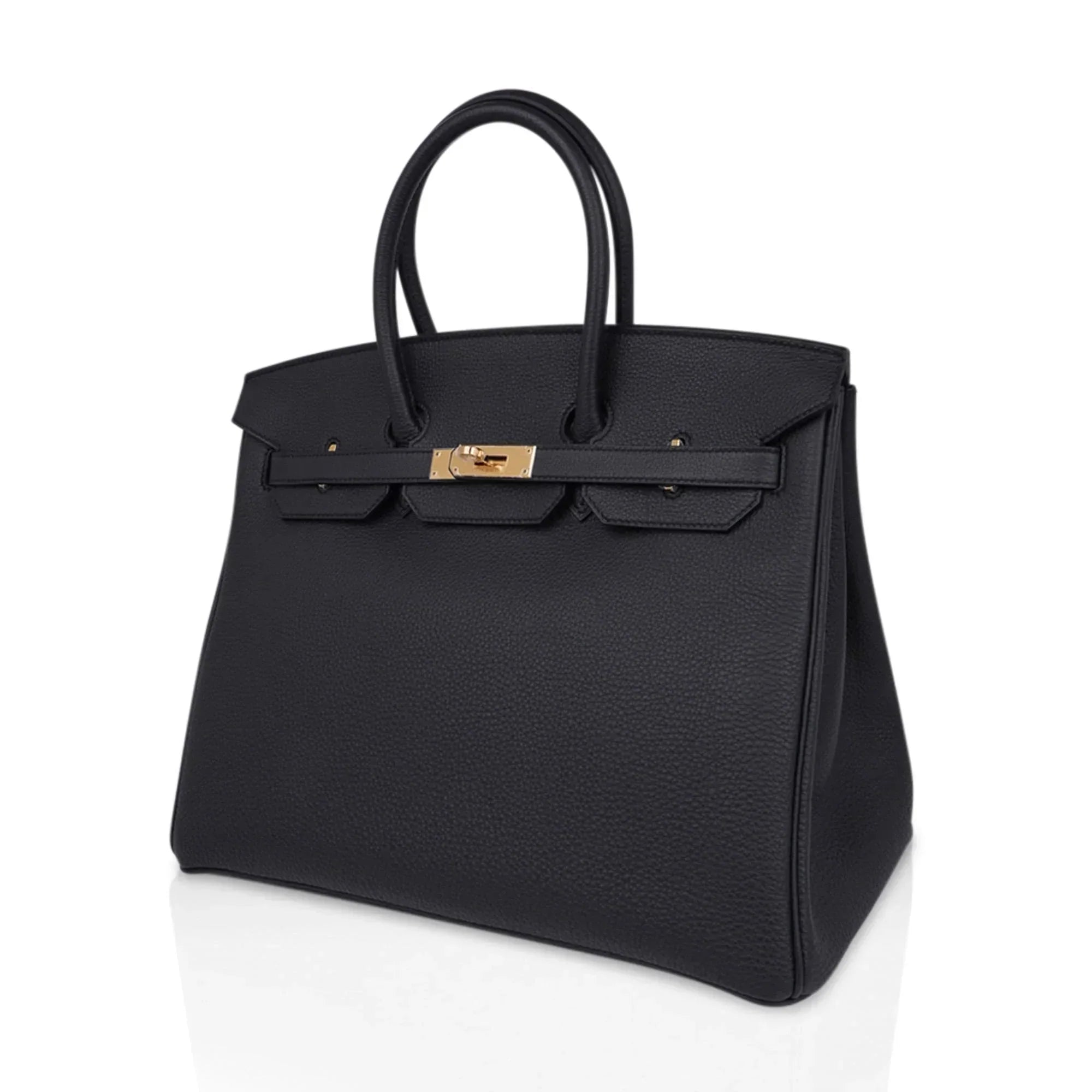 👜Limited Edition Birkin 35 Bag Plomb (Off Black) Togo Leather with Gold Hardware