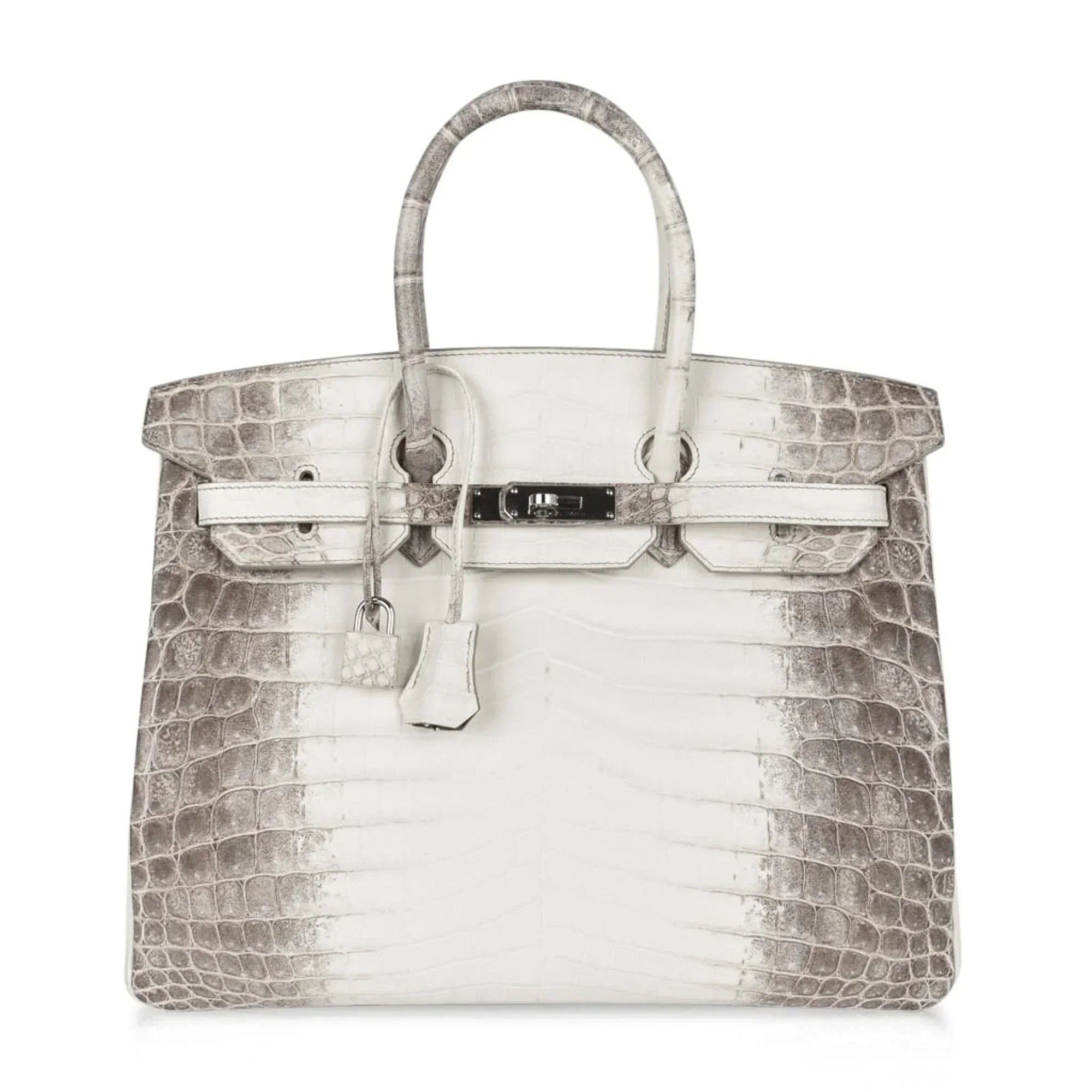 👜Birkin 35 Himalaya Blanc Crocodile Palladium Hardware