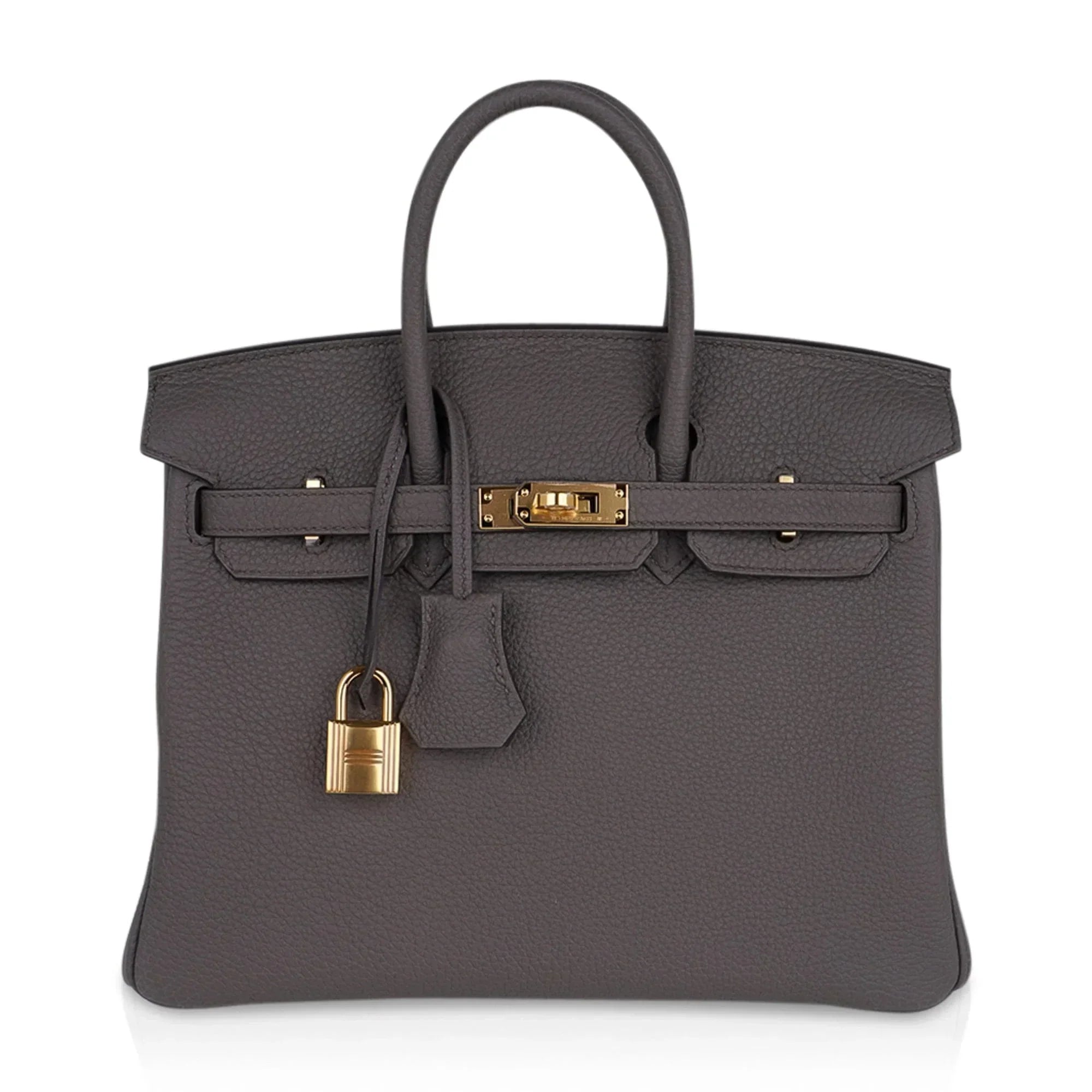 👜Birkin 25 Bag Etain Gold Hardware Togo Leather New w/Box