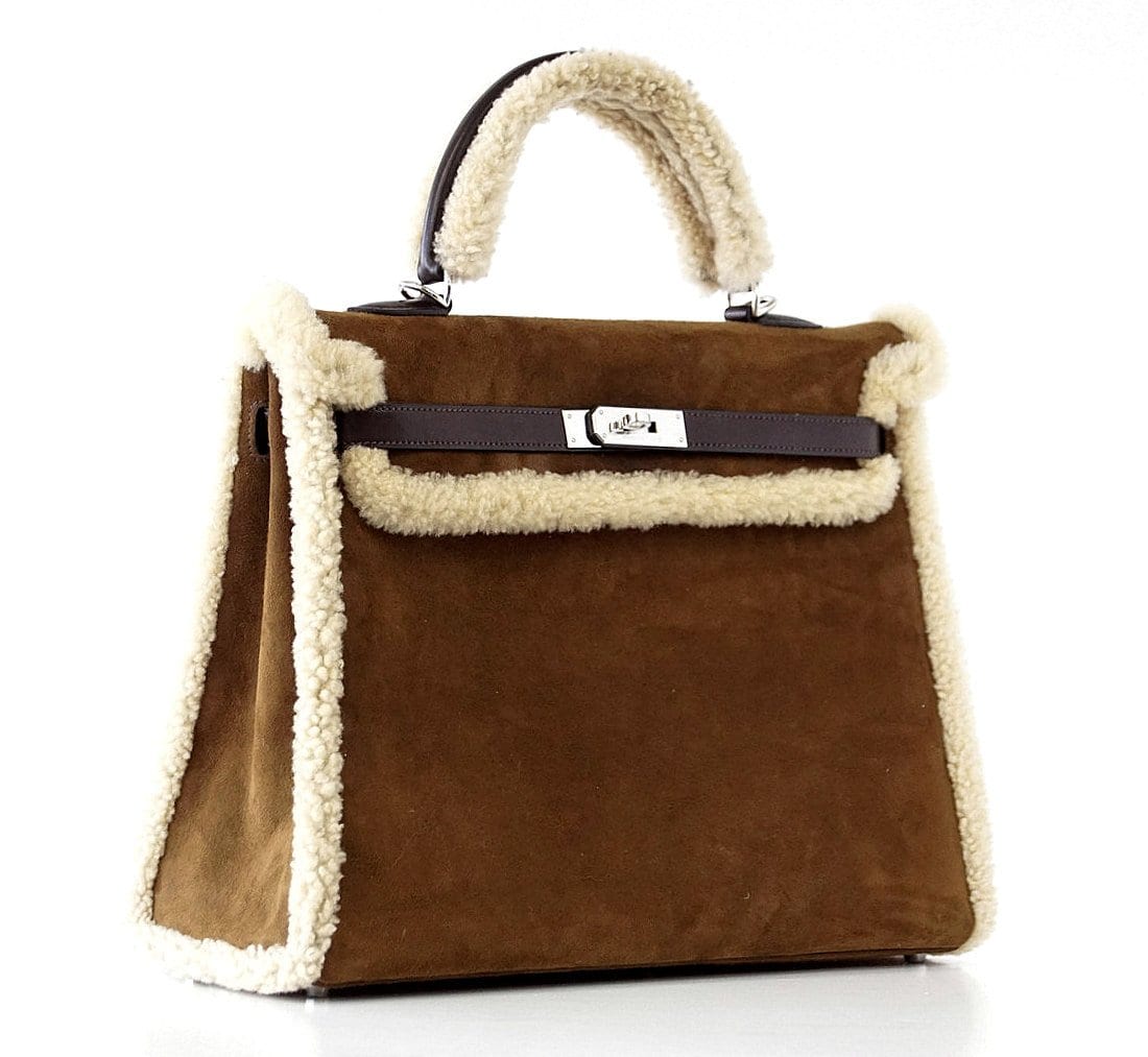 👜Kelly 35 Bag Rare Limited Edition Teddy Shearling Plush