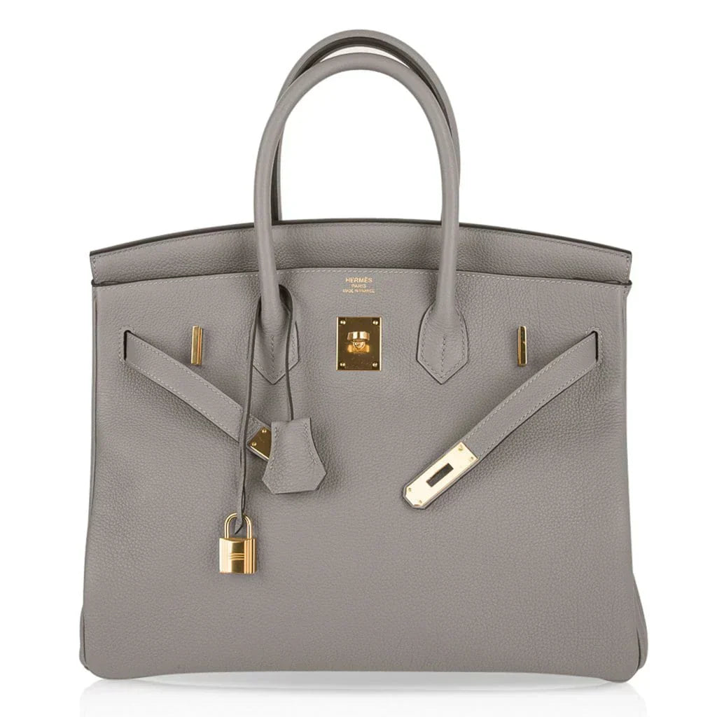 👜Birkin 35 Bag Gris Asphalte Togo Gold Hardware