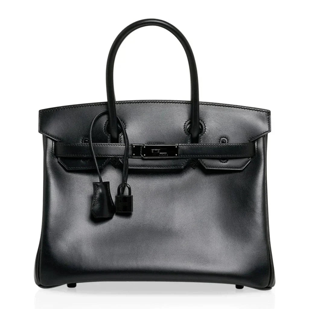 👜Birkin 30 Bag So Black Limited Edition Box Leather