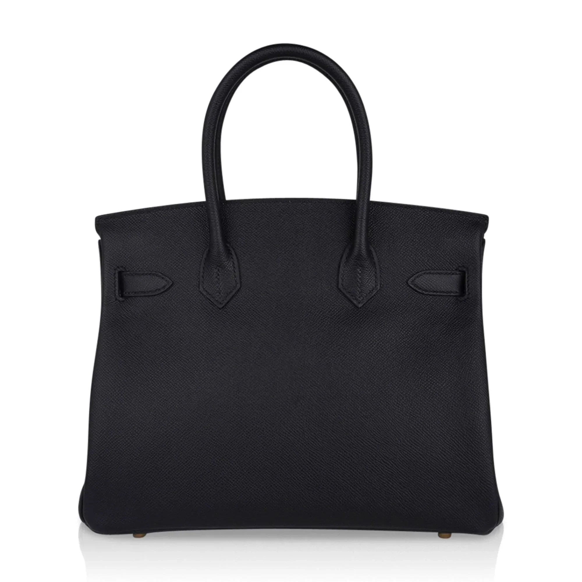 👜Birkin 30 Bag Black Gold Hardware Epsom Leather New w/ Box