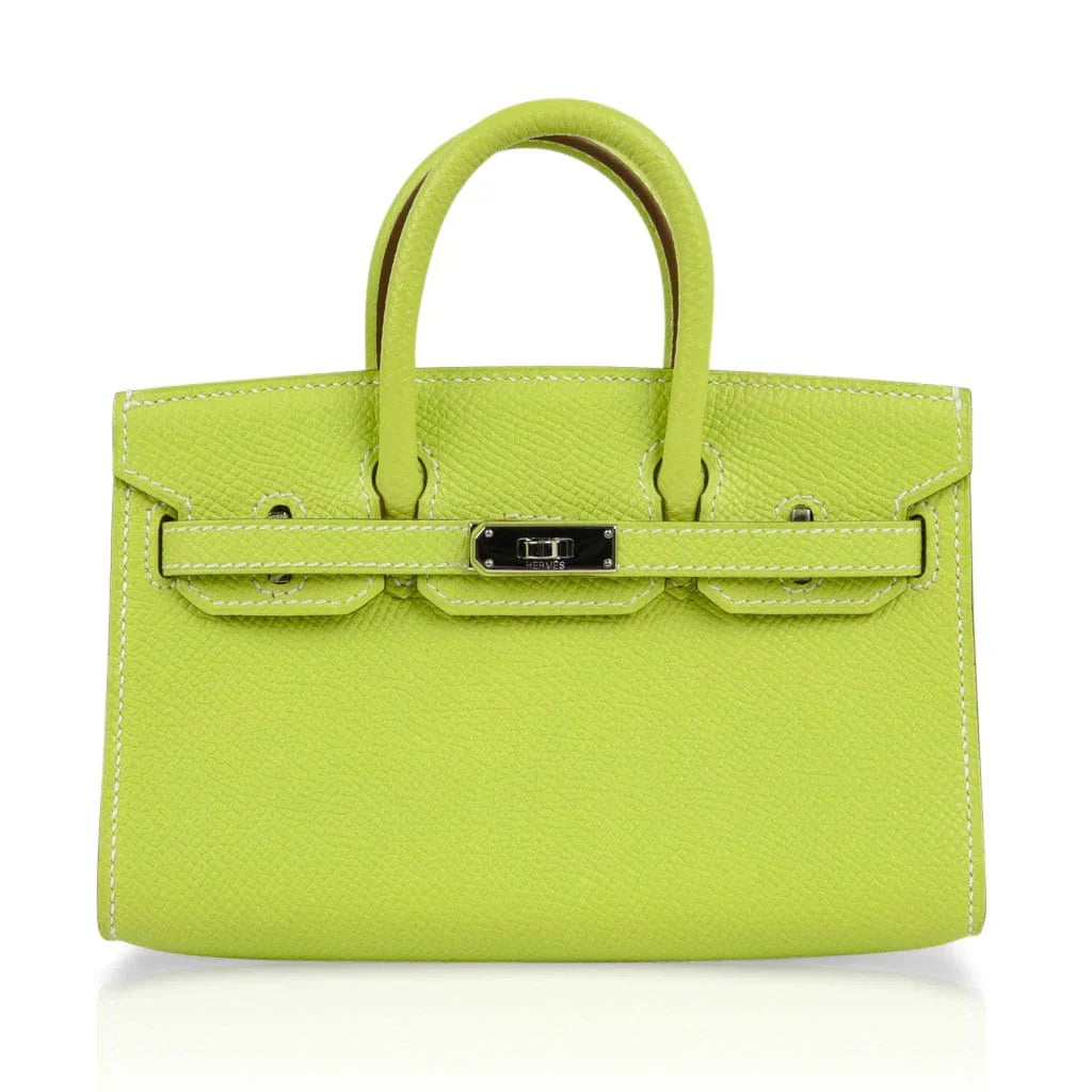 👜Birkin Tiny Bag Miniature Micro Kiwi Epsom Limited Edition