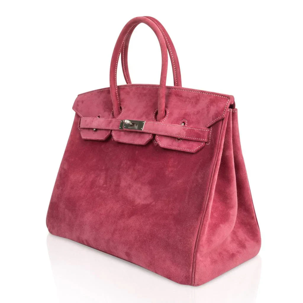 👜Birkin 35 Bag Fuchsia Pink Doblis Palladium Rare