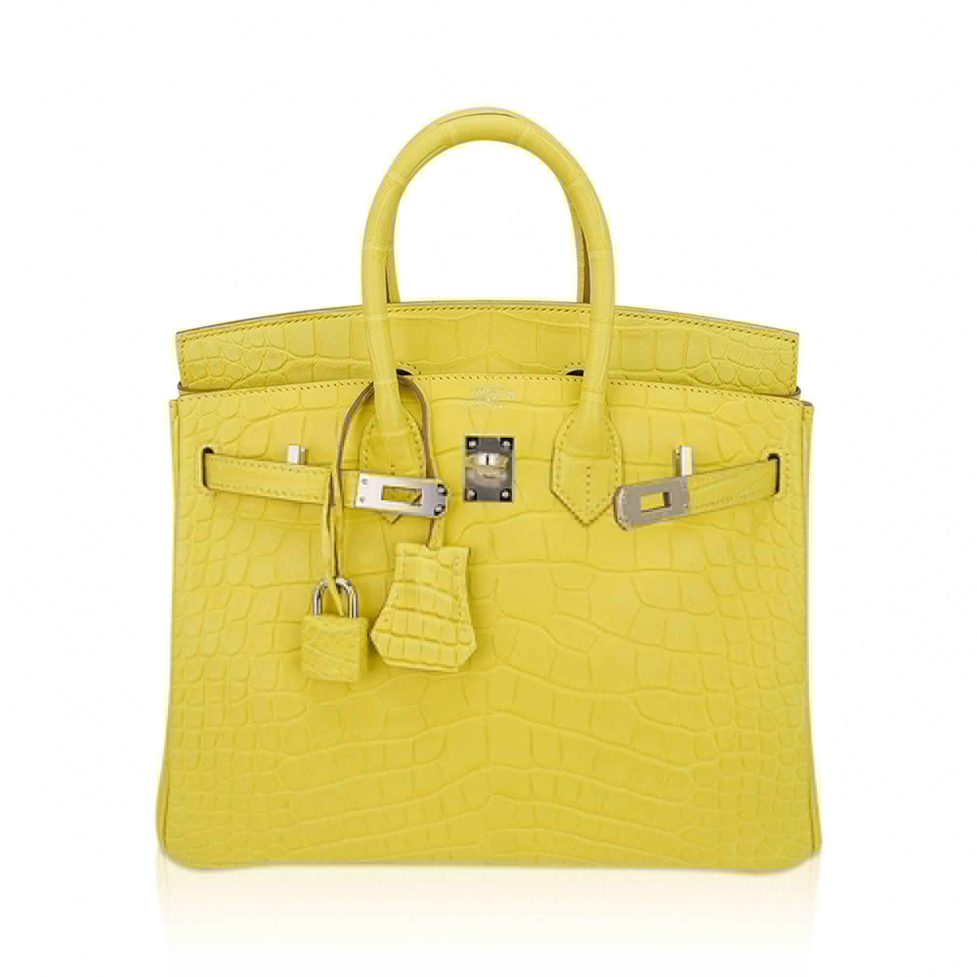 👜Birkin 25 Bag Lime Matte Alligator with Palladium Hardware