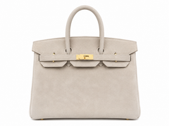 Birkin 35 Retourne in Etoupe Suede Grizzly (Gold Hardware)