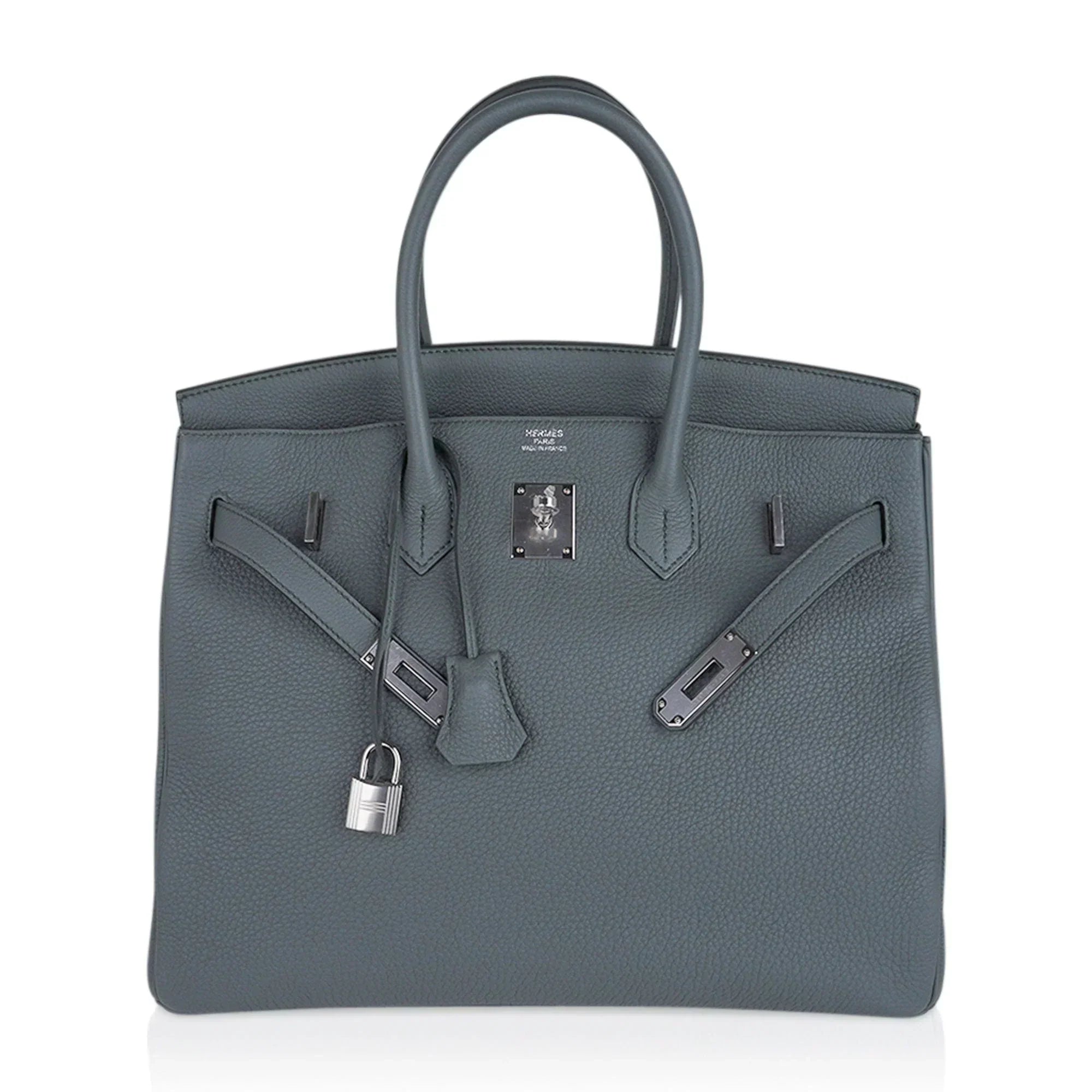 👜Birkin 35 Bag Vert Amande Togo Leather with Palladium Hardware