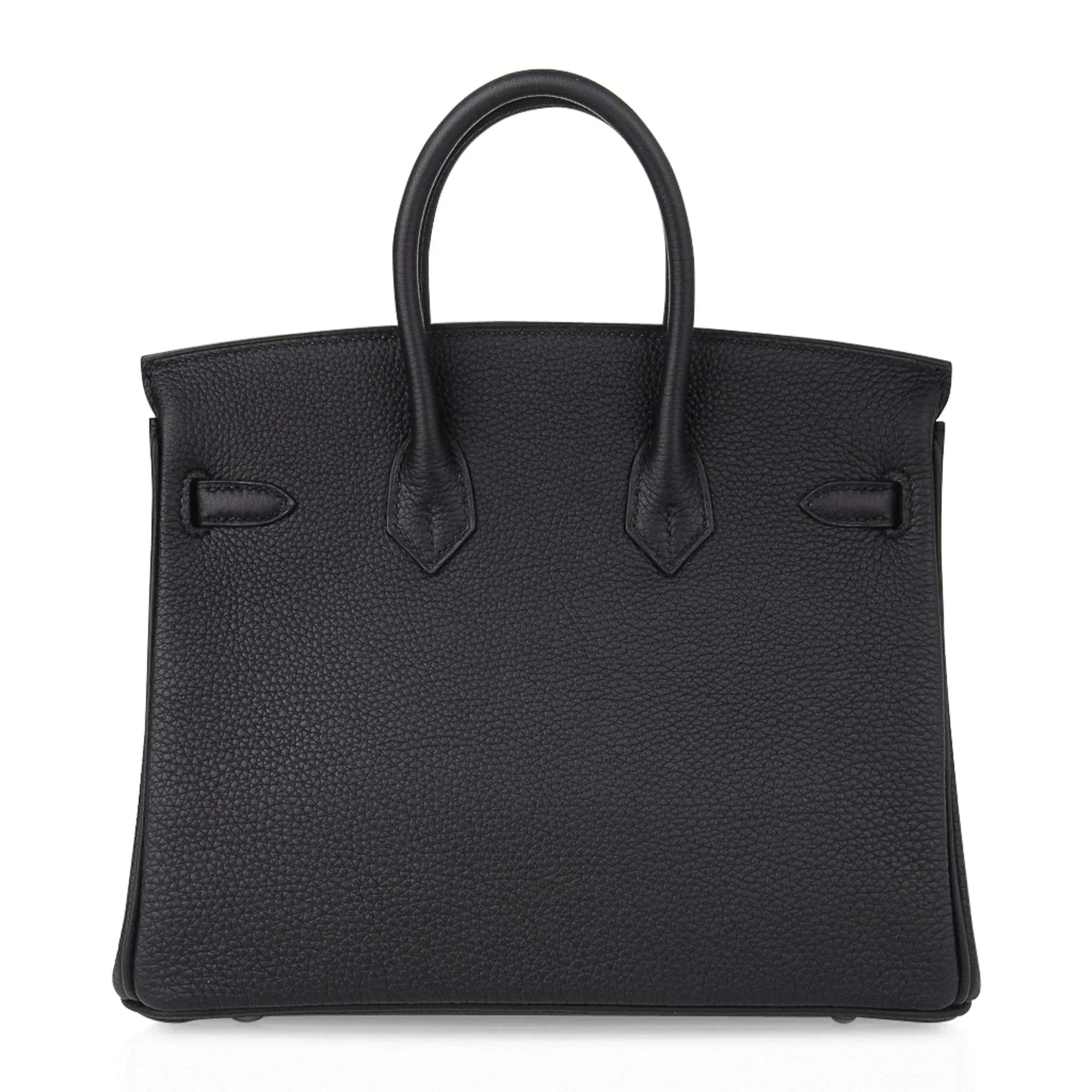 👜Birkin 25 Bag Black Palladium Hardware Togo Leather