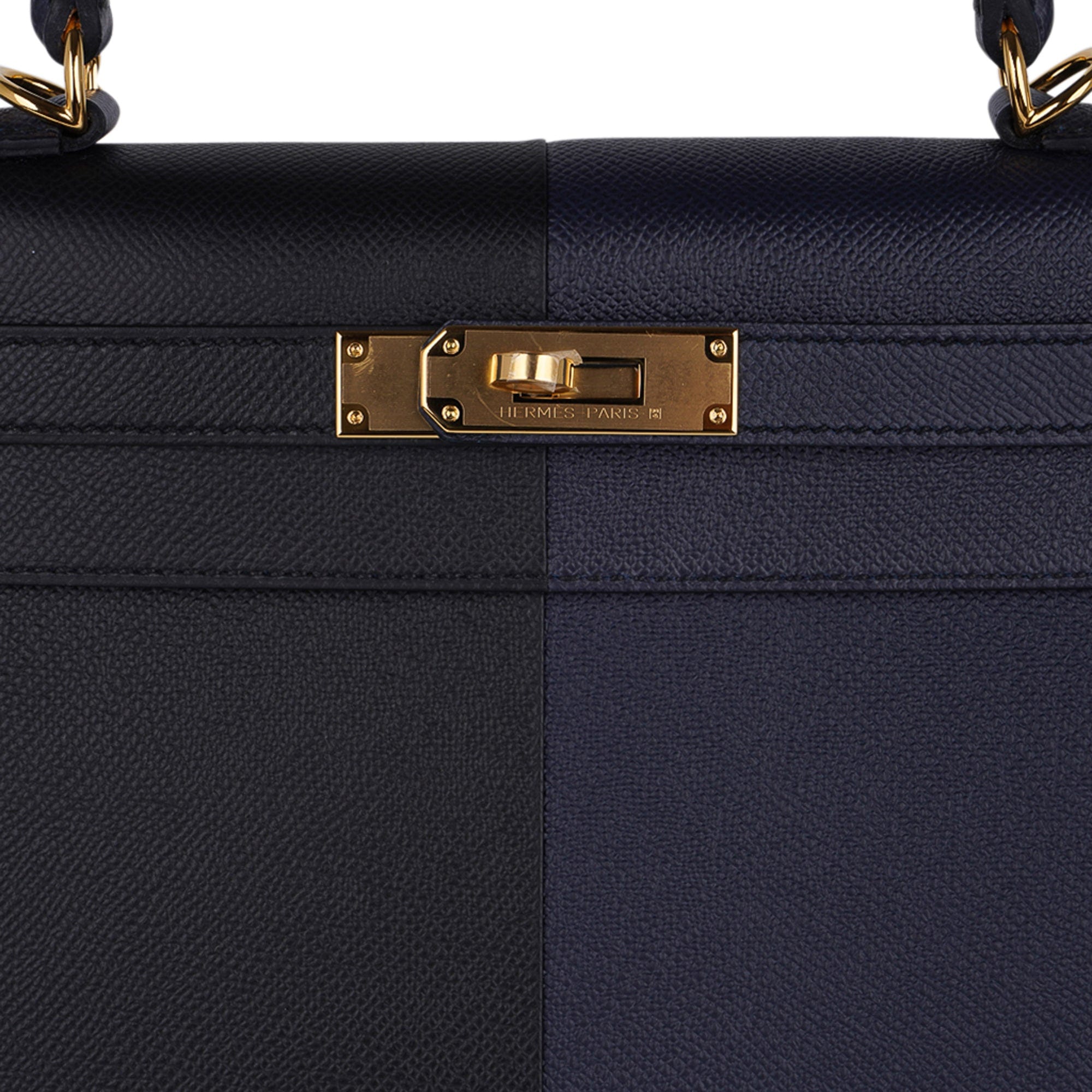 👜Kelly Casaque 28 Bag Black / Bleu Indigo Sellier Limited Edition