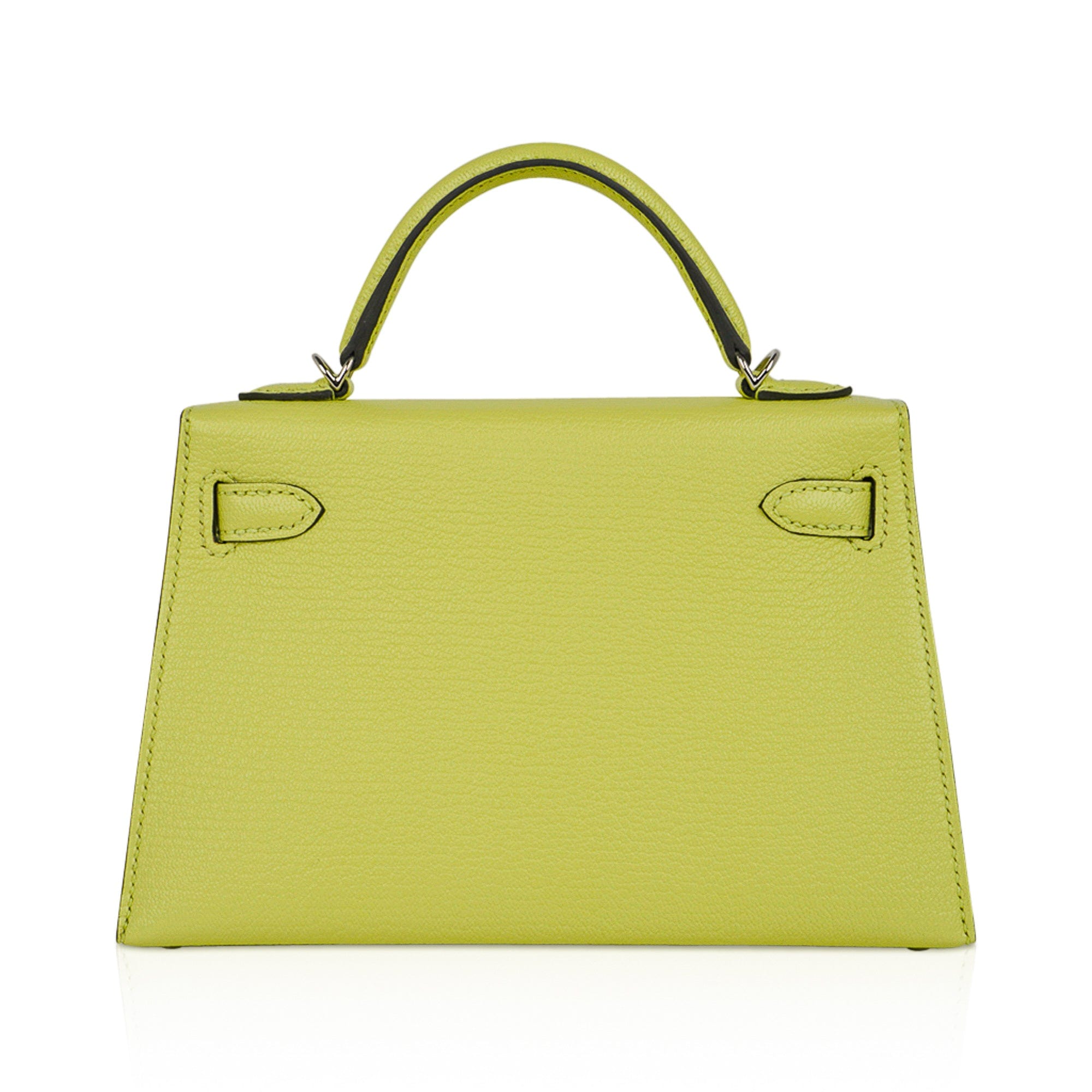 👜Mini Kelly 20 Bag Sellier Jaune Bourgeon Chevre Leather with Palladium Hardware