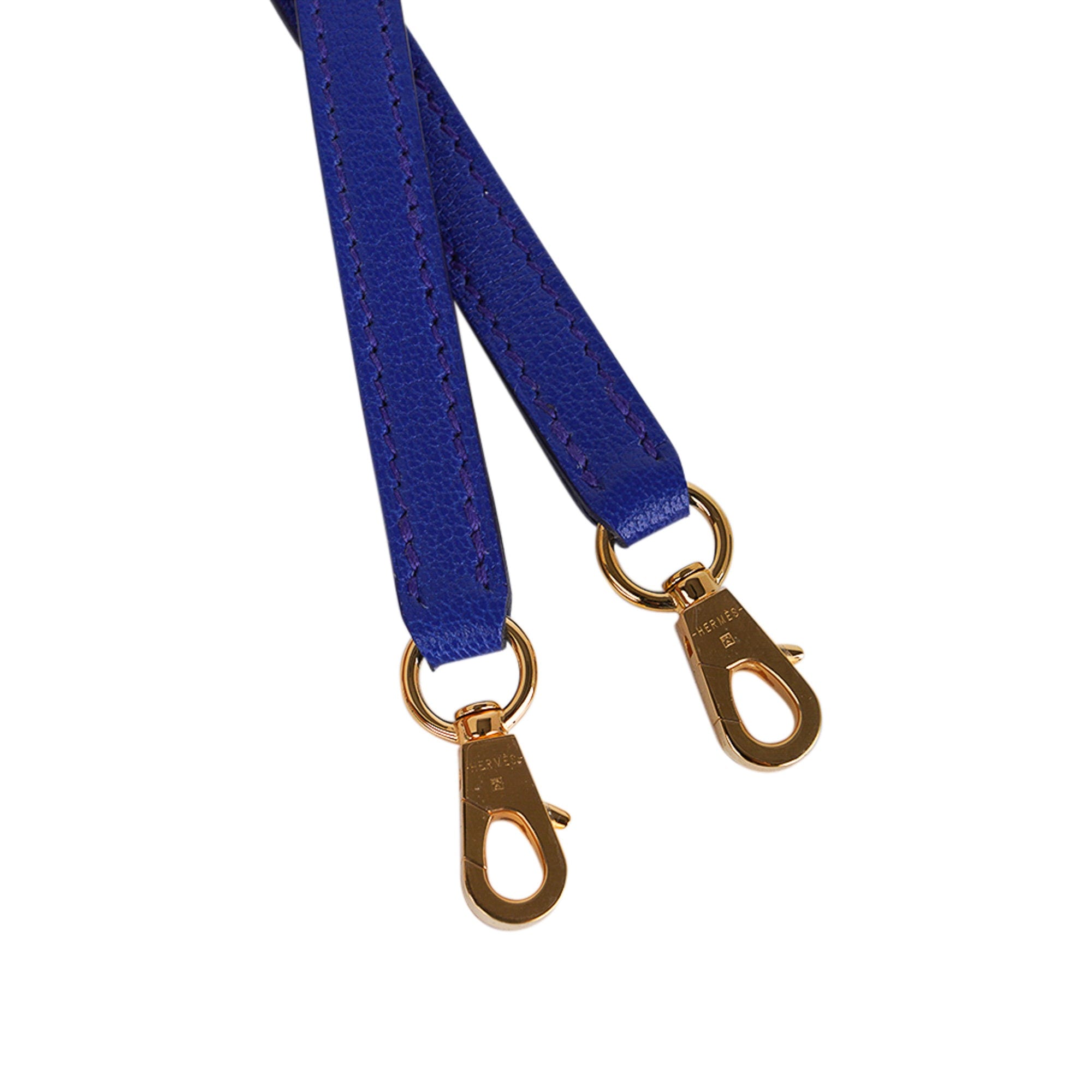 👜Kelly 20 Mini Sellier Bag Blue de Royal Chevre Leather Gold Hardware
