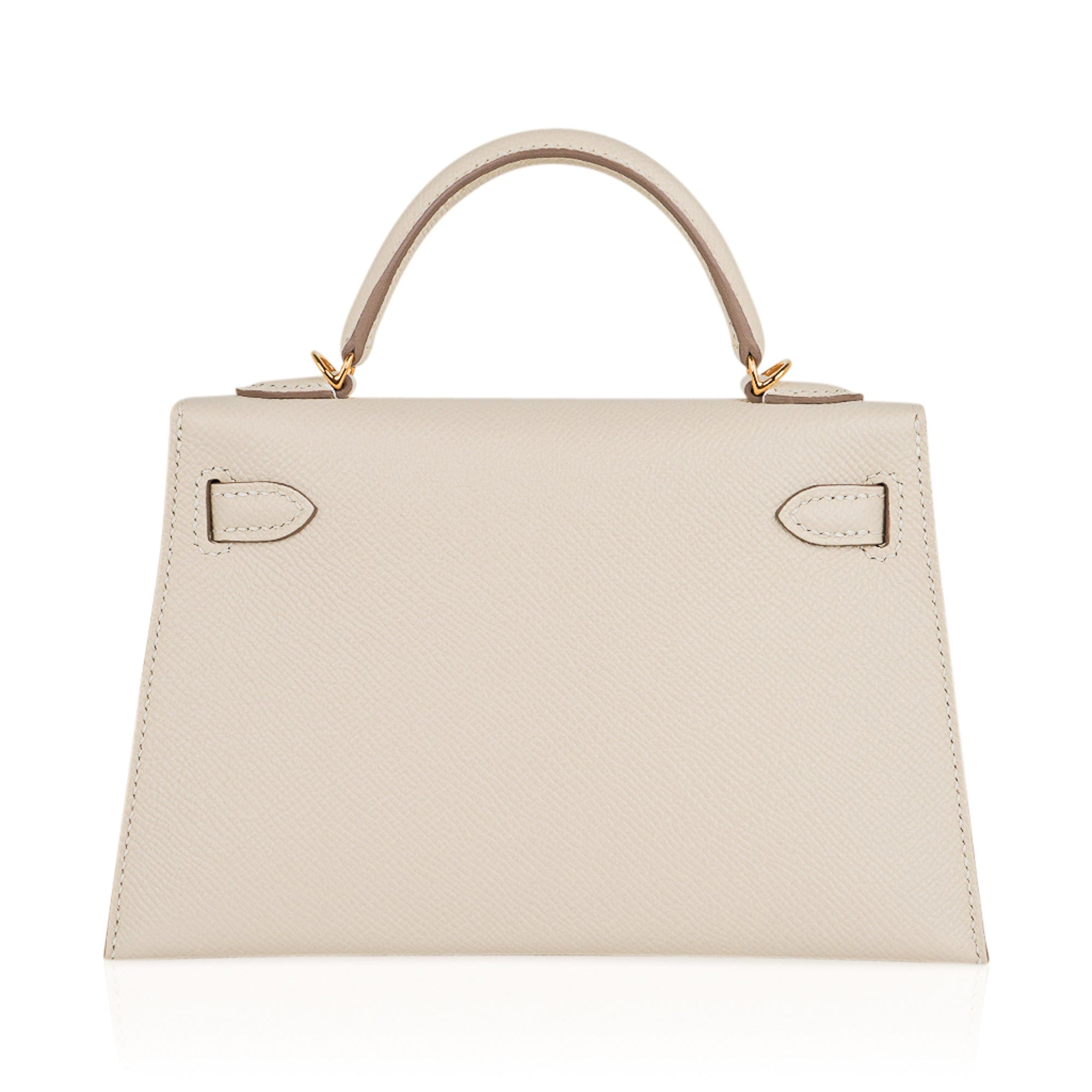 👜Kelly 20 Mini Sellier Bag Craie Epsom Leather Gold Hardware