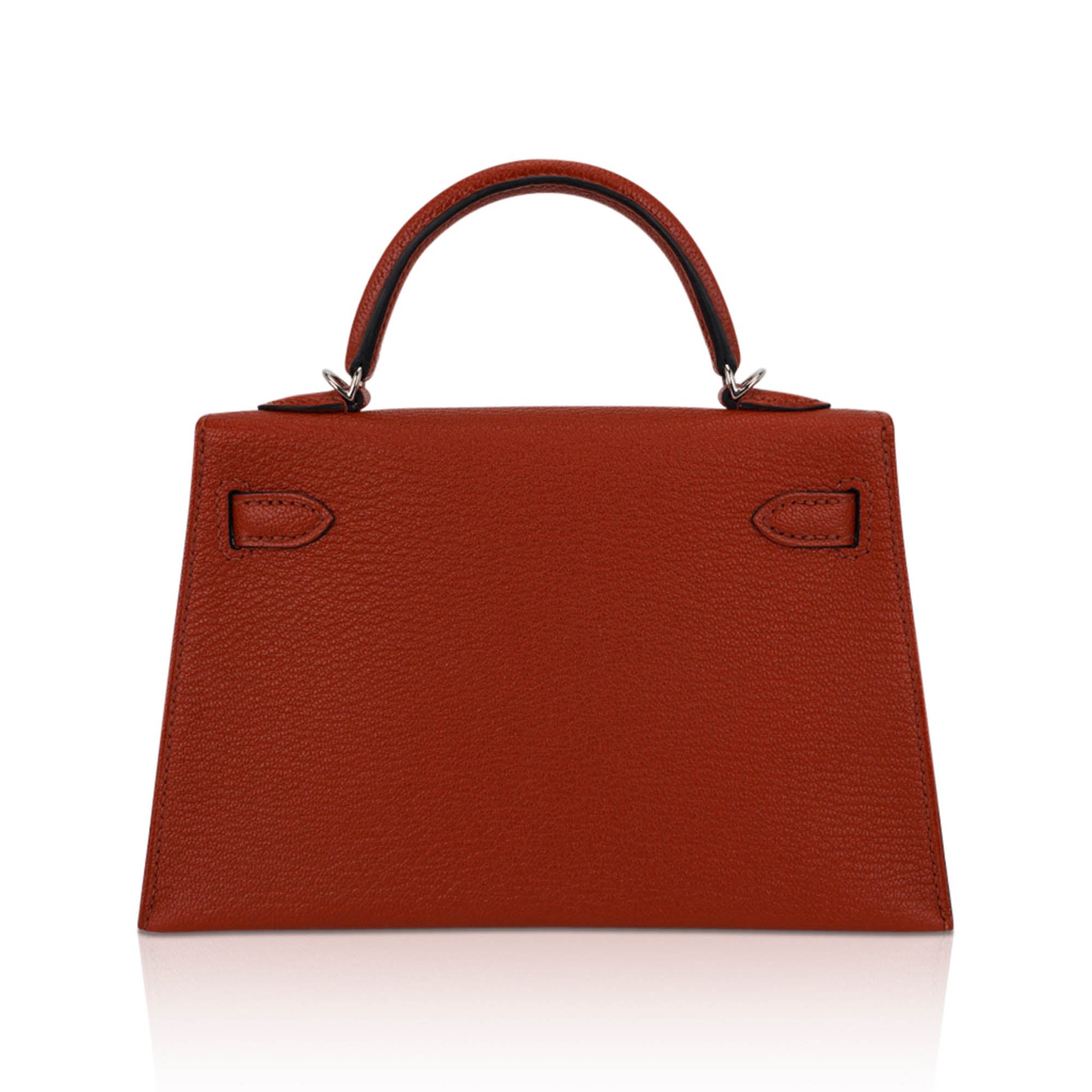 👜Mini Kelly 20 Bag Sellier Cuivre Chevre Leather with Palladium Hardware