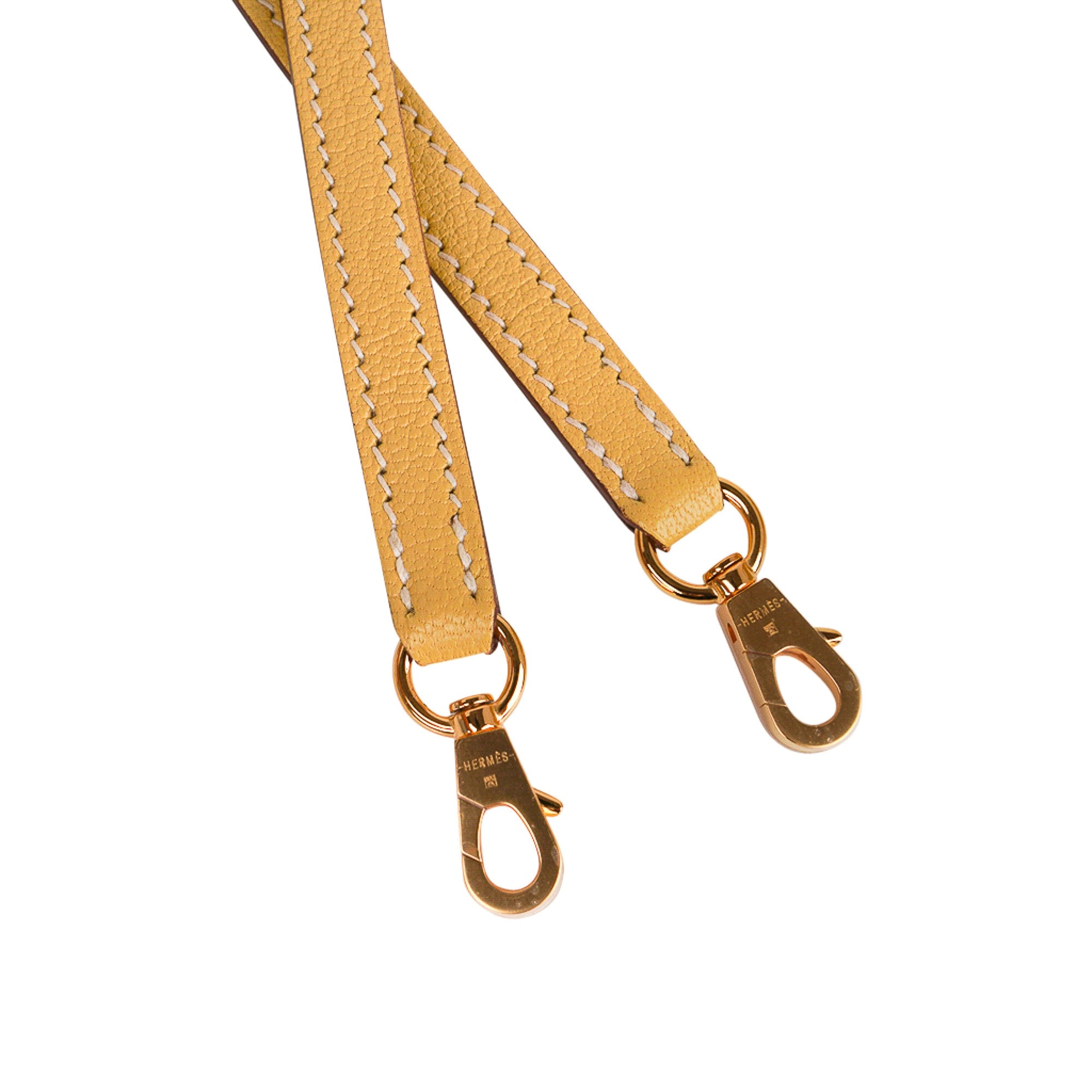 👜Mini Kelly 20 Sellier Jaune Foin Bag Chevre Gold