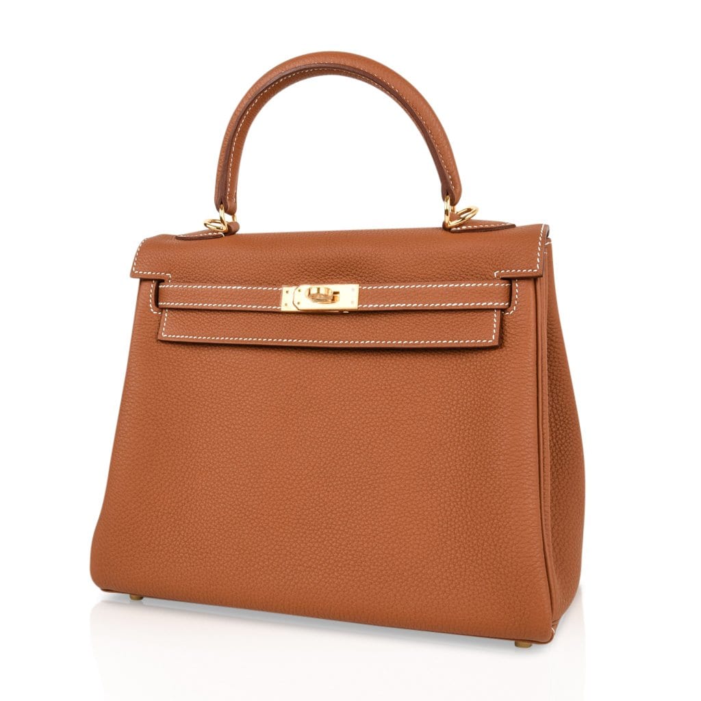👜Kelly 25 Retourne Bag Coveted Gold Togo Gold Hardware