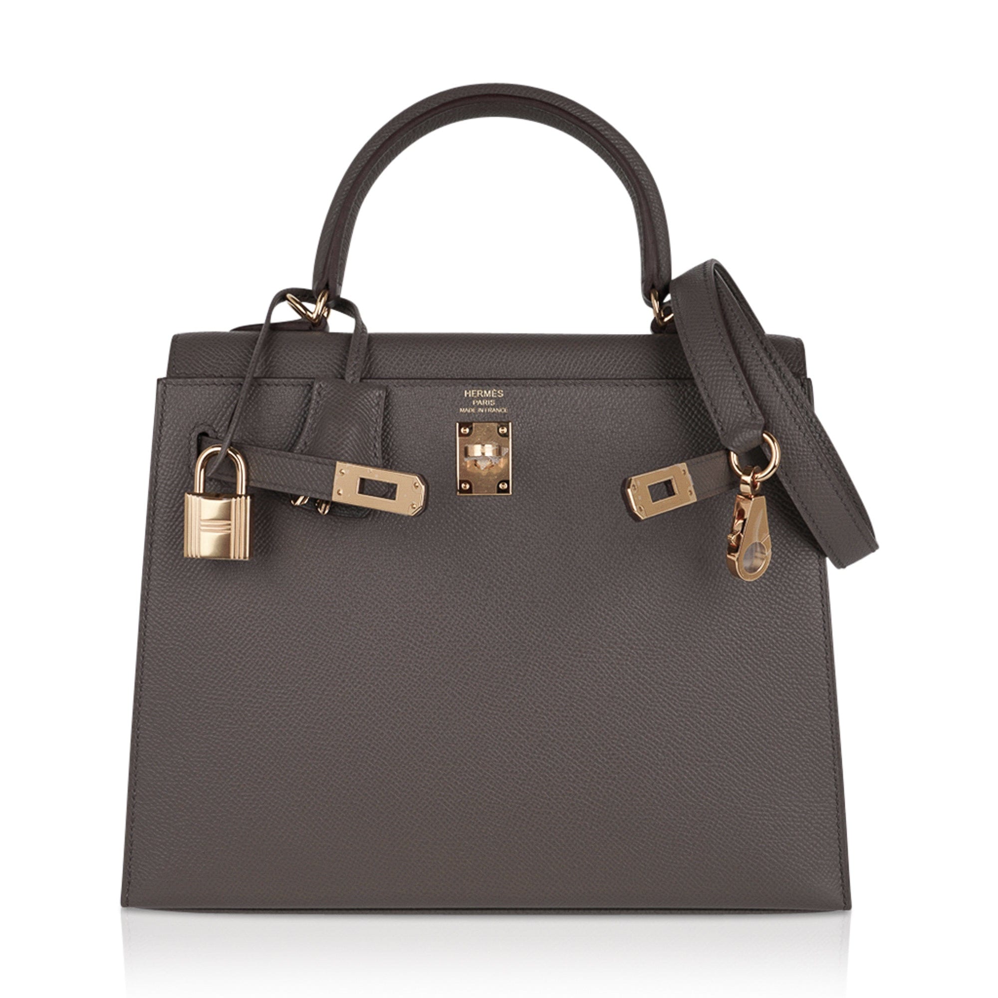 👜Kelly Sellier 25 Bag Etain Gold Hardware Epsom Leather New