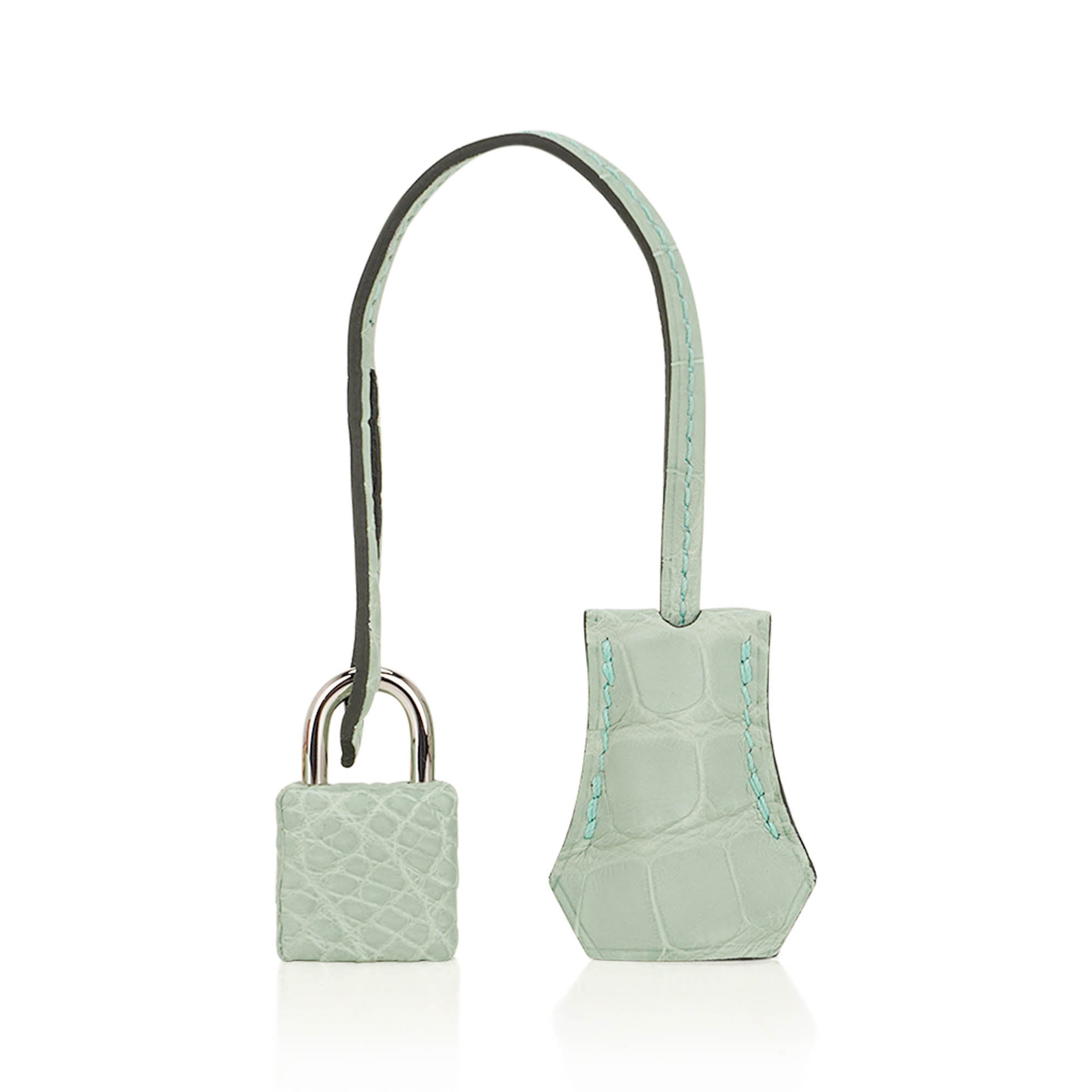 👜Kelly 25 Retourne Bag Vert d’Eau Matte Alligator with Palladium Hardware