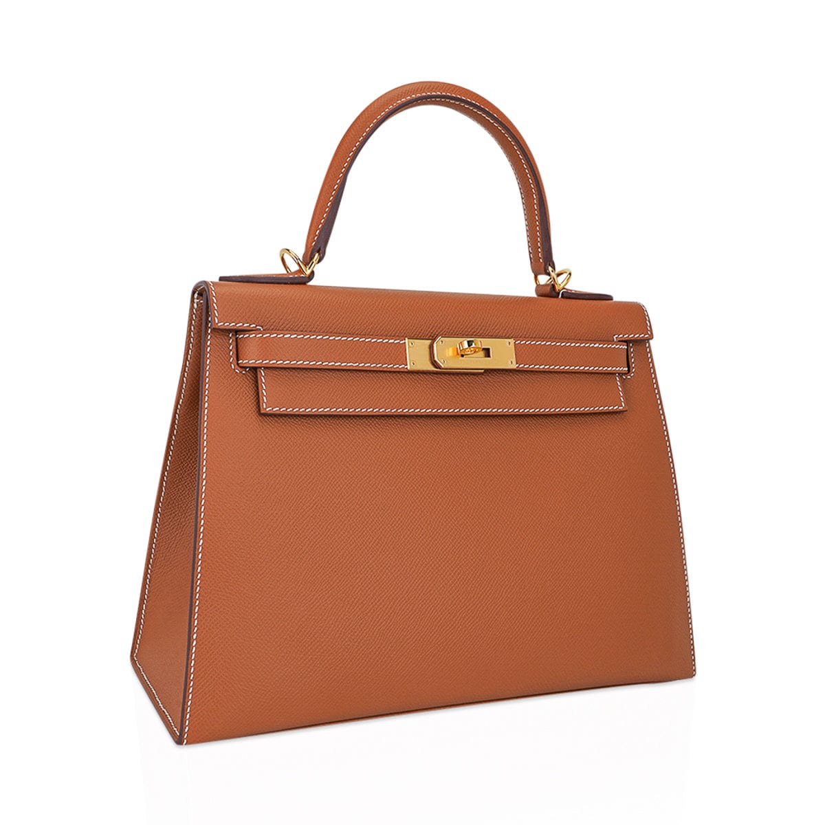👜Kelly 28 Sellier Bag Gold Epsom Leather with Gold Hardware