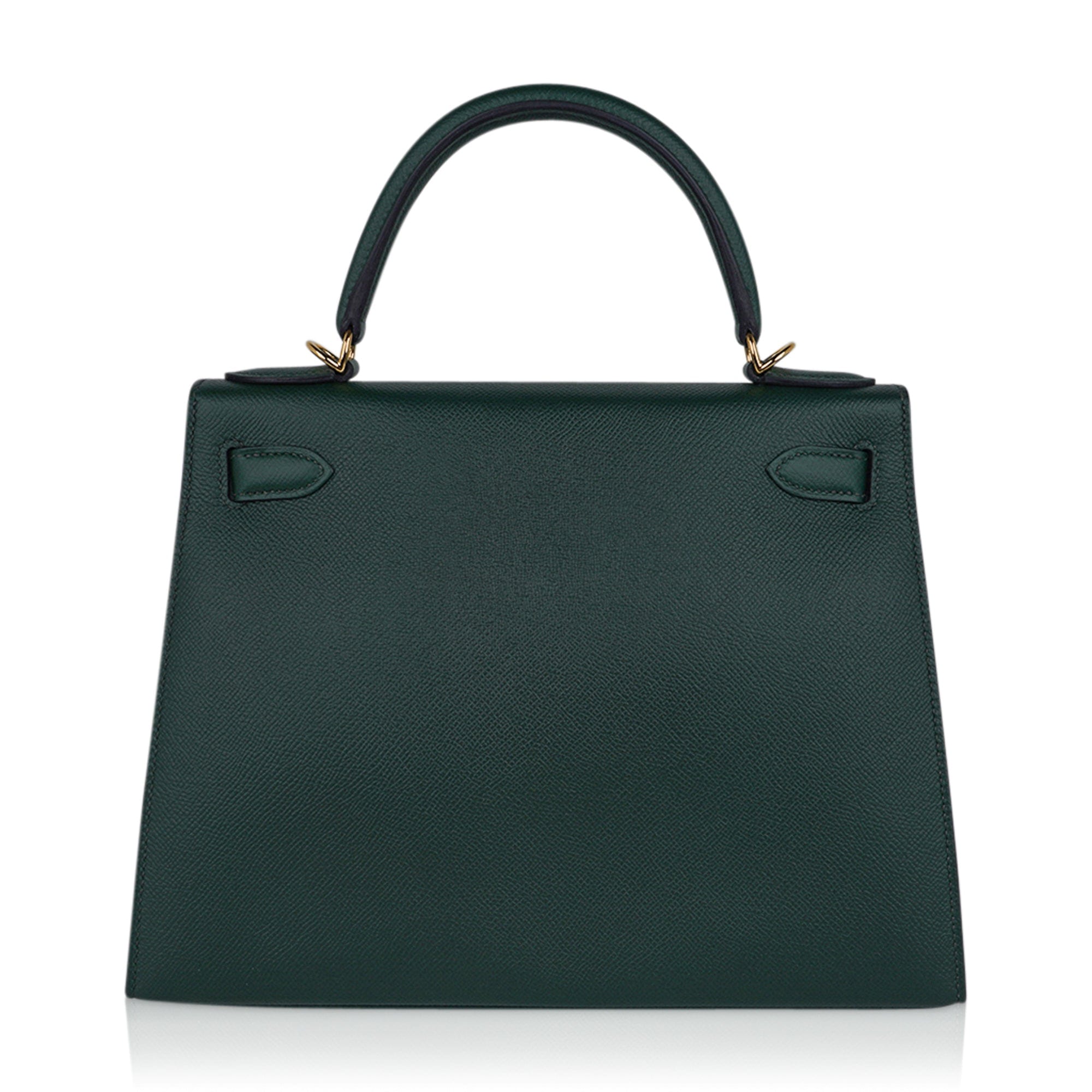 👜Kelly Sellier 28 Bag Vert Anglais Epsom Leather with Gold Hardware